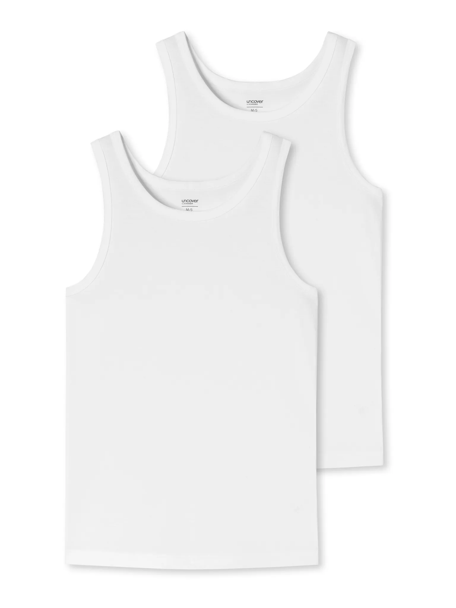 4 x Herren Feinripp Unterhemd Tank Top weiß