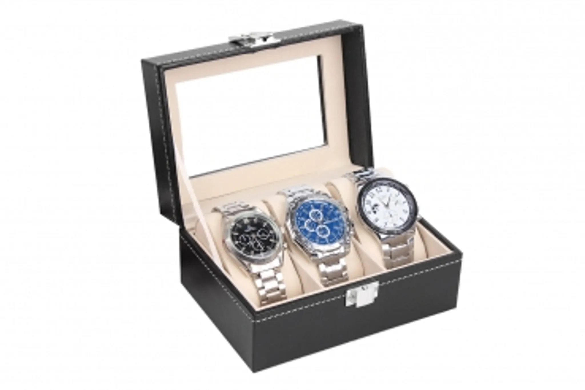 gramiibeau Uhrenrolle Uhrenbox 3 Uhren Schwarz, PU Leder Tragbare  Zylindrische Uhren-Aufbewahrungsbox mit Samt-Innenfutter, Uhrengehäuse für  Männer und Frauen, 23x10x7.5 CM : : Fashion