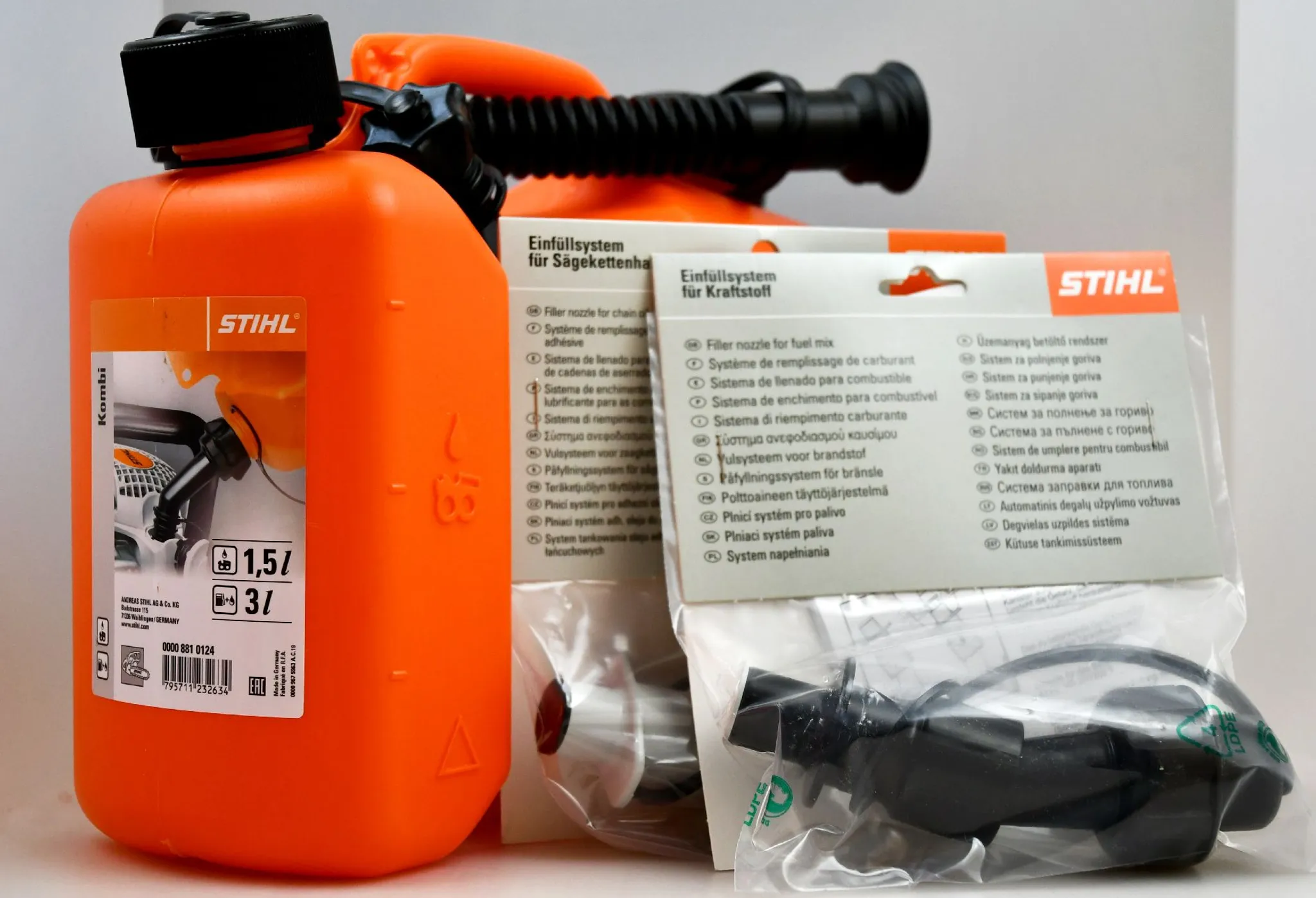 Stihl Kombi Kanister orange, Standard 3 und 1,5 Liter: : Auto &  Motorrad