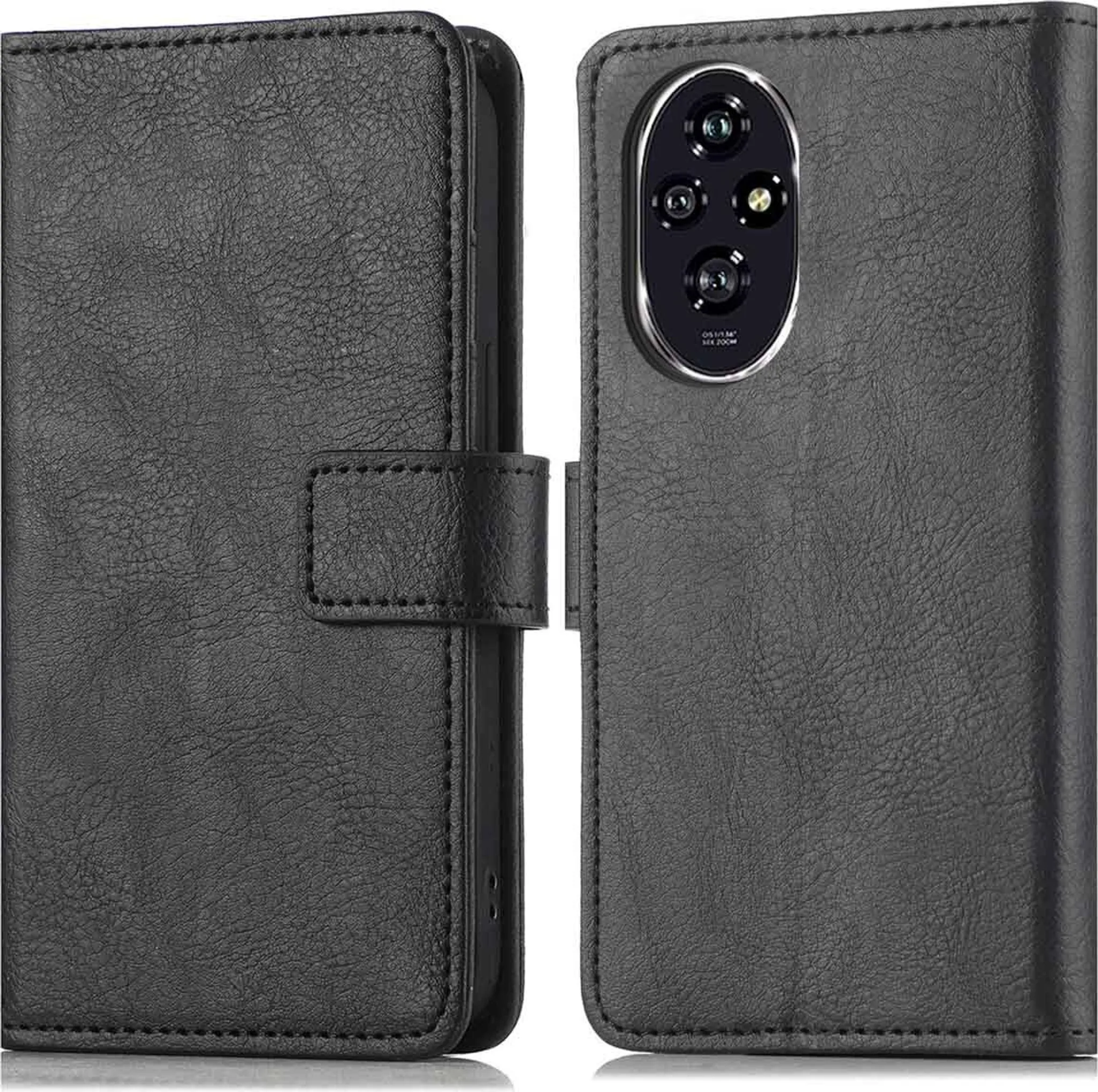 TOMYOU Flip Wallet Case Für Honor 200 Lite – Lederhülle Mit 3 Kartenfächern, Standfunktion & Magnetverschluss (Grau)