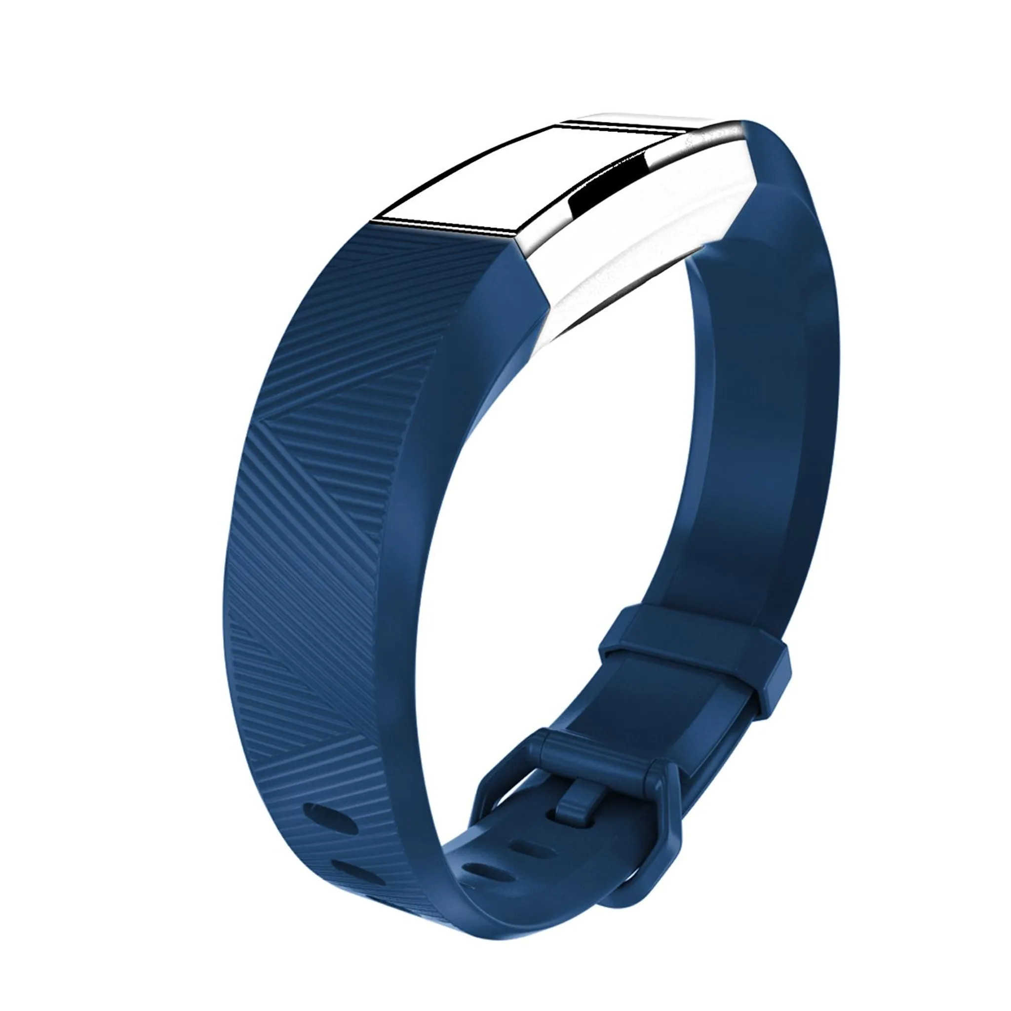Für Fitbit Alta HR Kunststoff Silikon Armband Männer Größe L Dunkelblau Uhr 