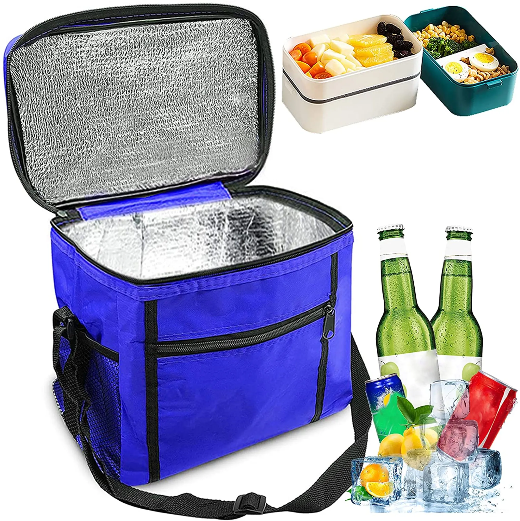 Kühltasche Faltbar, Picknicktasche Kühltasche Thermotasche Klein  Lsoliertasche Lunch Kühltasche Eistasche Lunch Tasche Kühlbox für Picknick