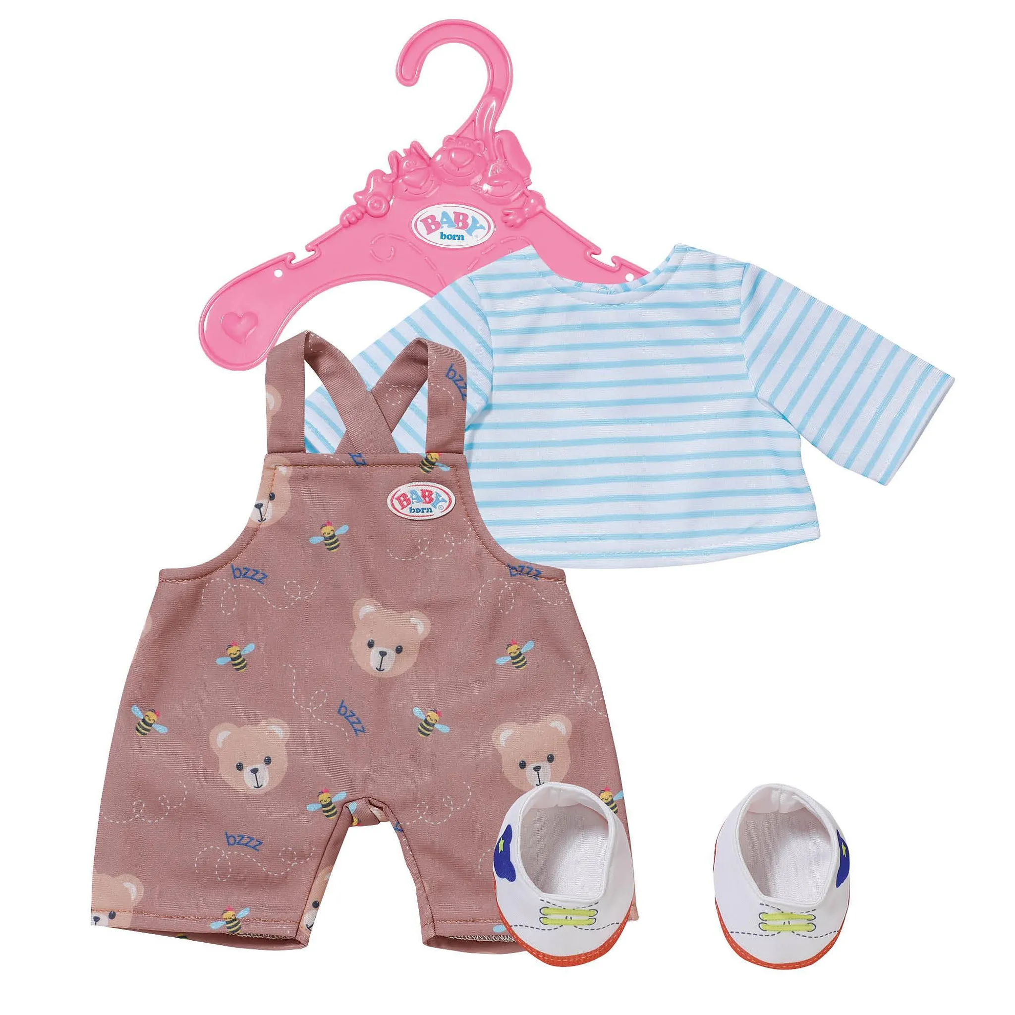 Puppenkleidung Set 35-43cm - 4-teiliges Outfit Mit Latzhose & Mütze