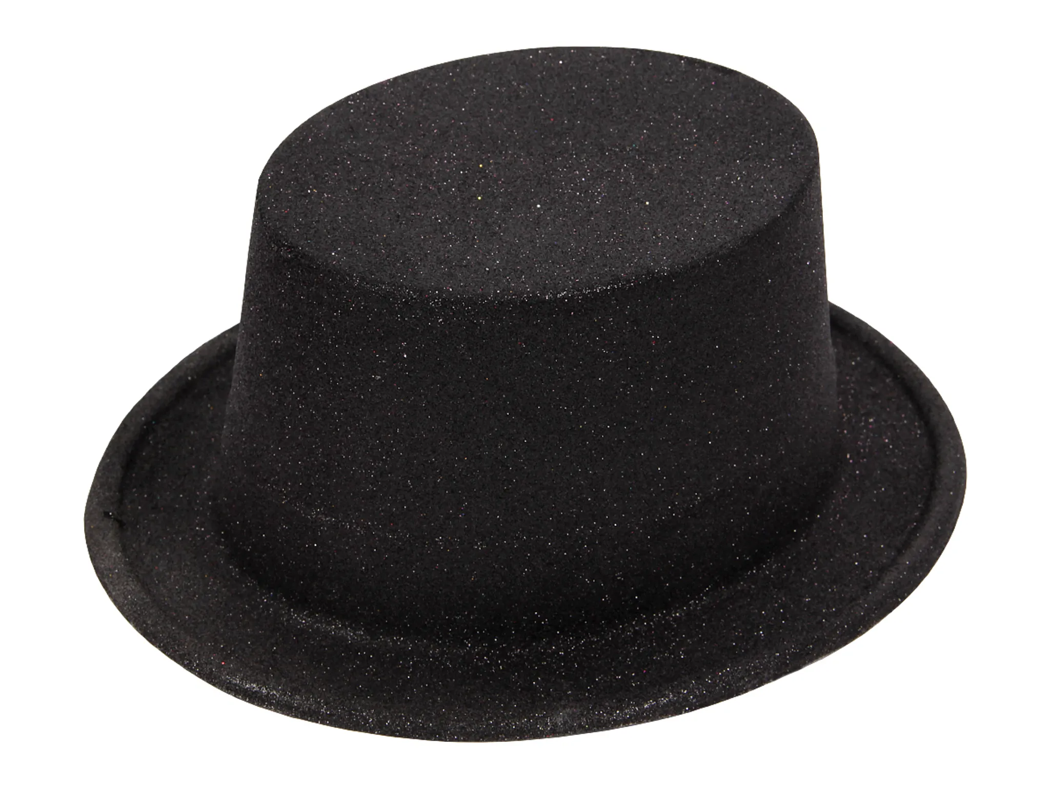 Zylinder Hut für Karneval , Variante wählen:Glitzer schwarz