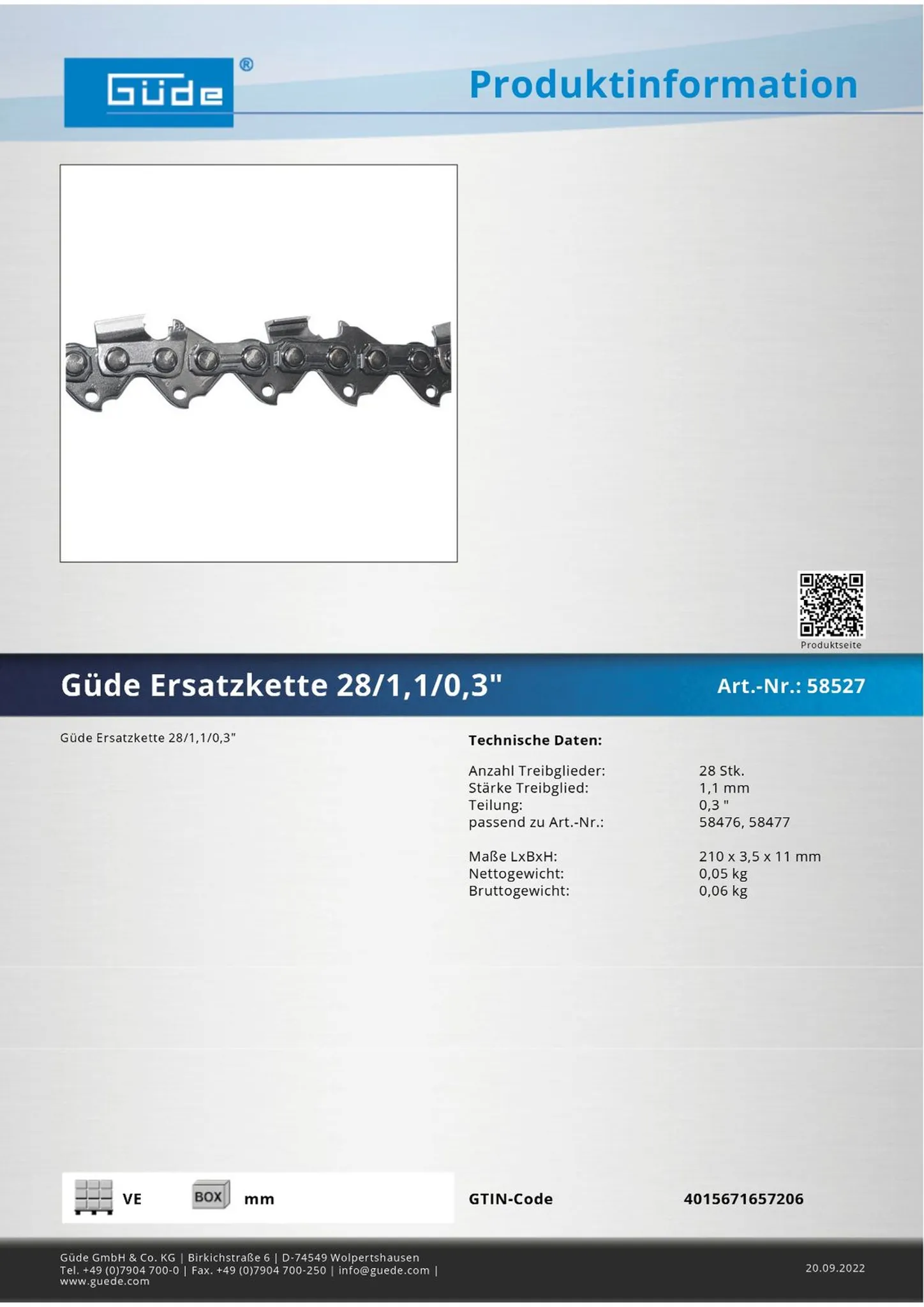 3 Catene Per Motosega Rotatech Da 40 Cm - Passo 3/8", Calibro 1,3 Cm, 57 - Foto 2