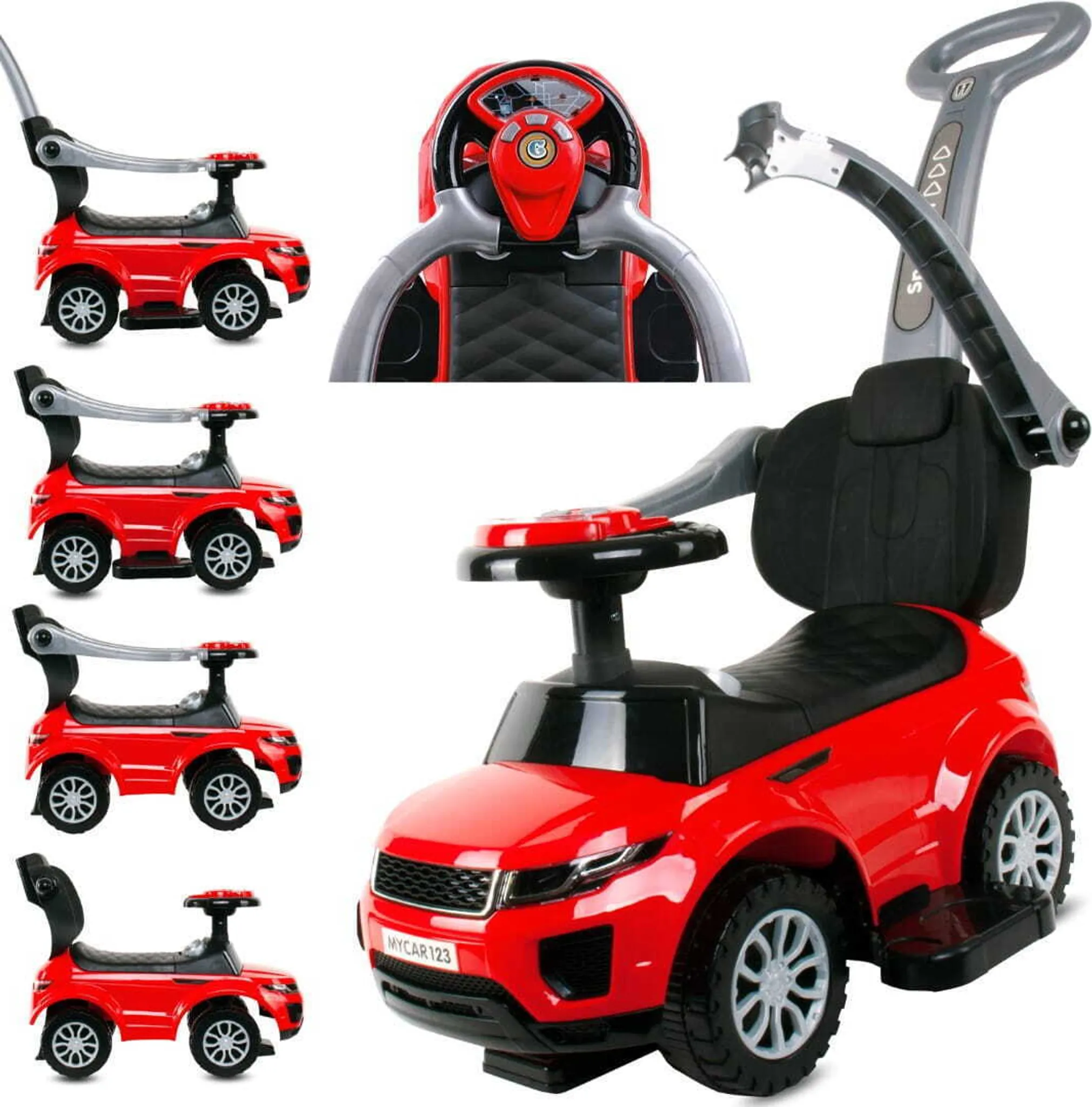 Porteur Sport Car SUV Véhicule à glisser Jouet dès an rouge Sun