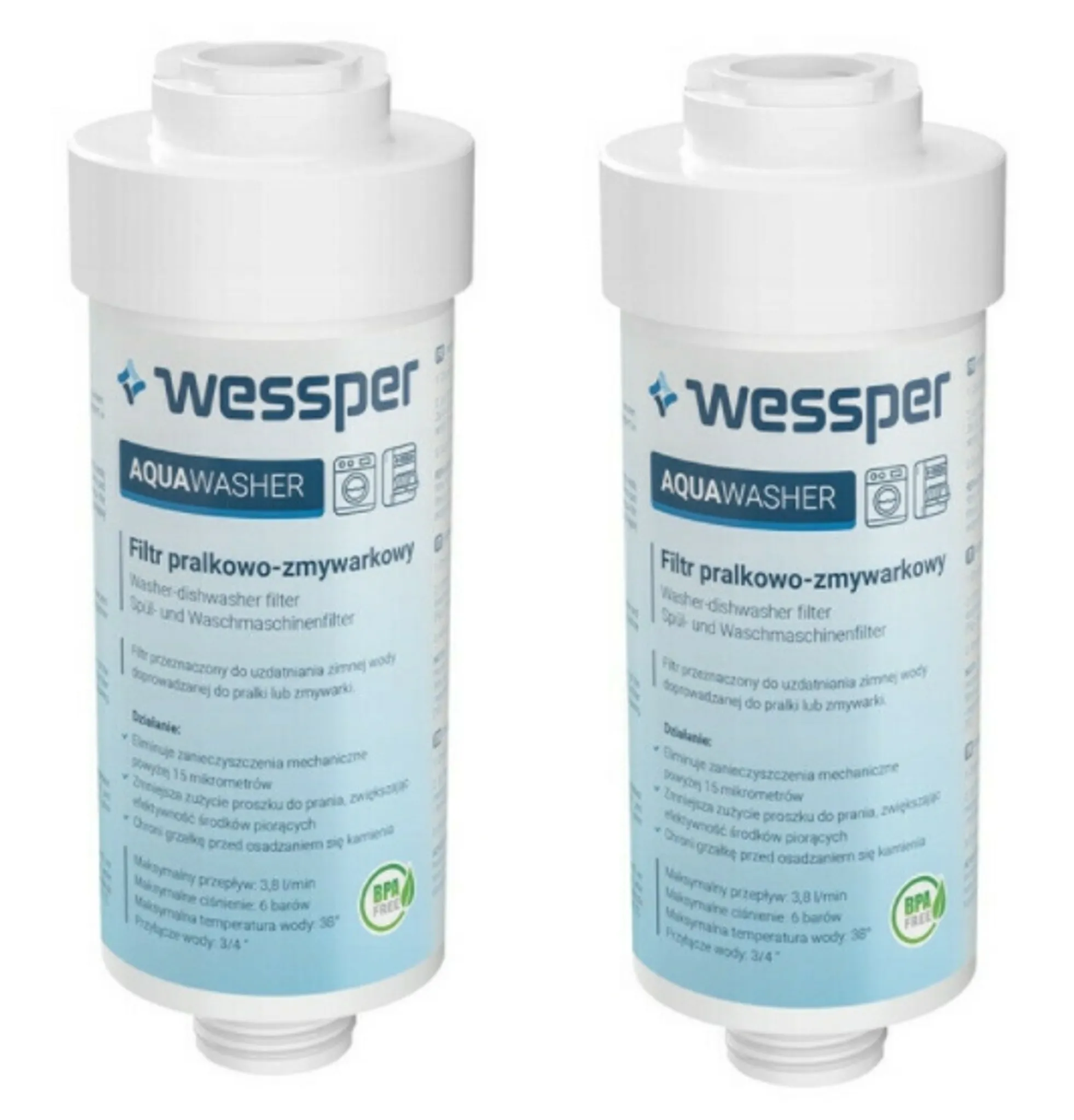 2x Wessper Aqua Washer Wasserfilter für