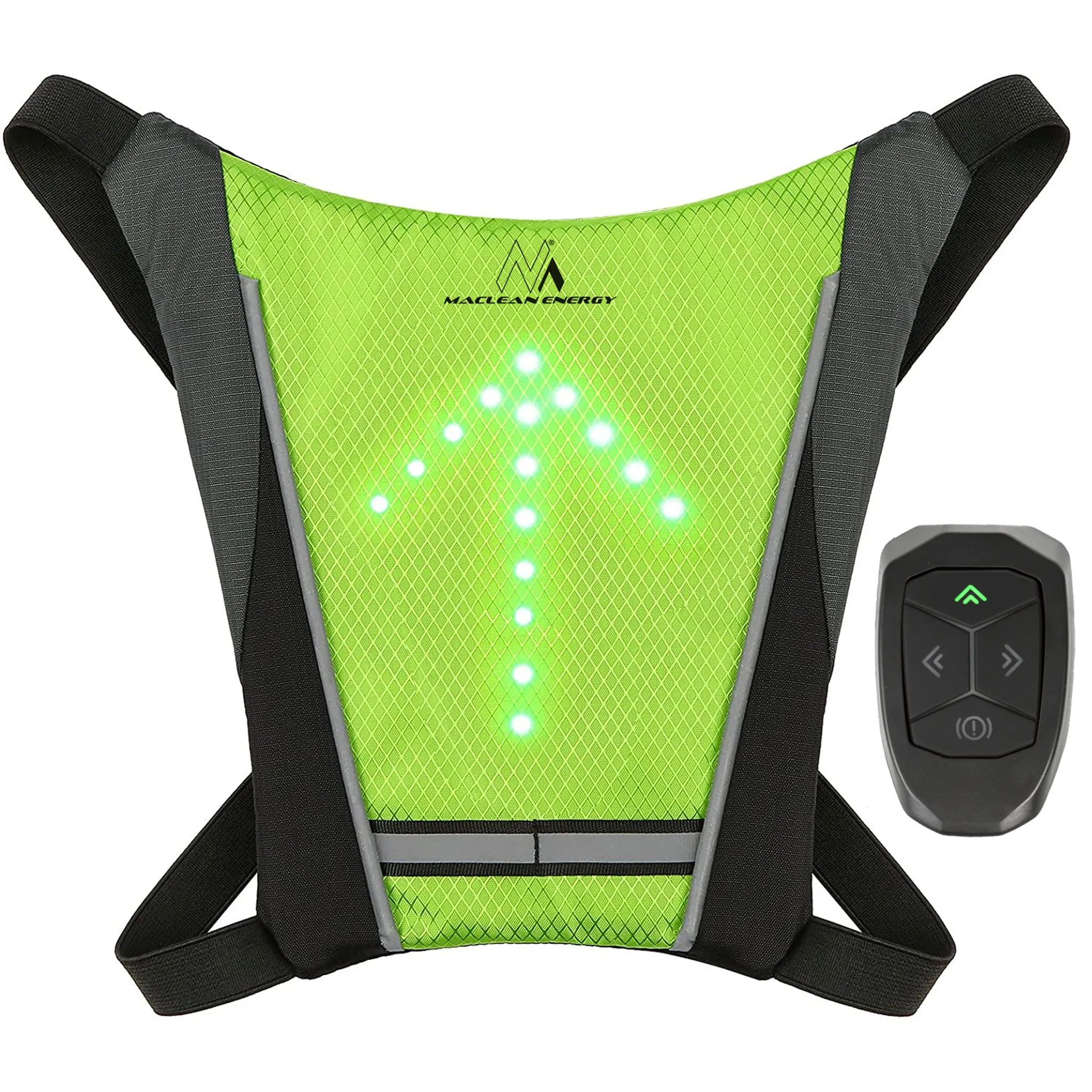 yozhiqu Warnweste LED-Blinker-Rucksack, Fahrrad-Fernbedienung  LED-Warnrucksack(Unisex) Outdoor wasserdicht, für sichere Nacht Reiten /  Laufen /