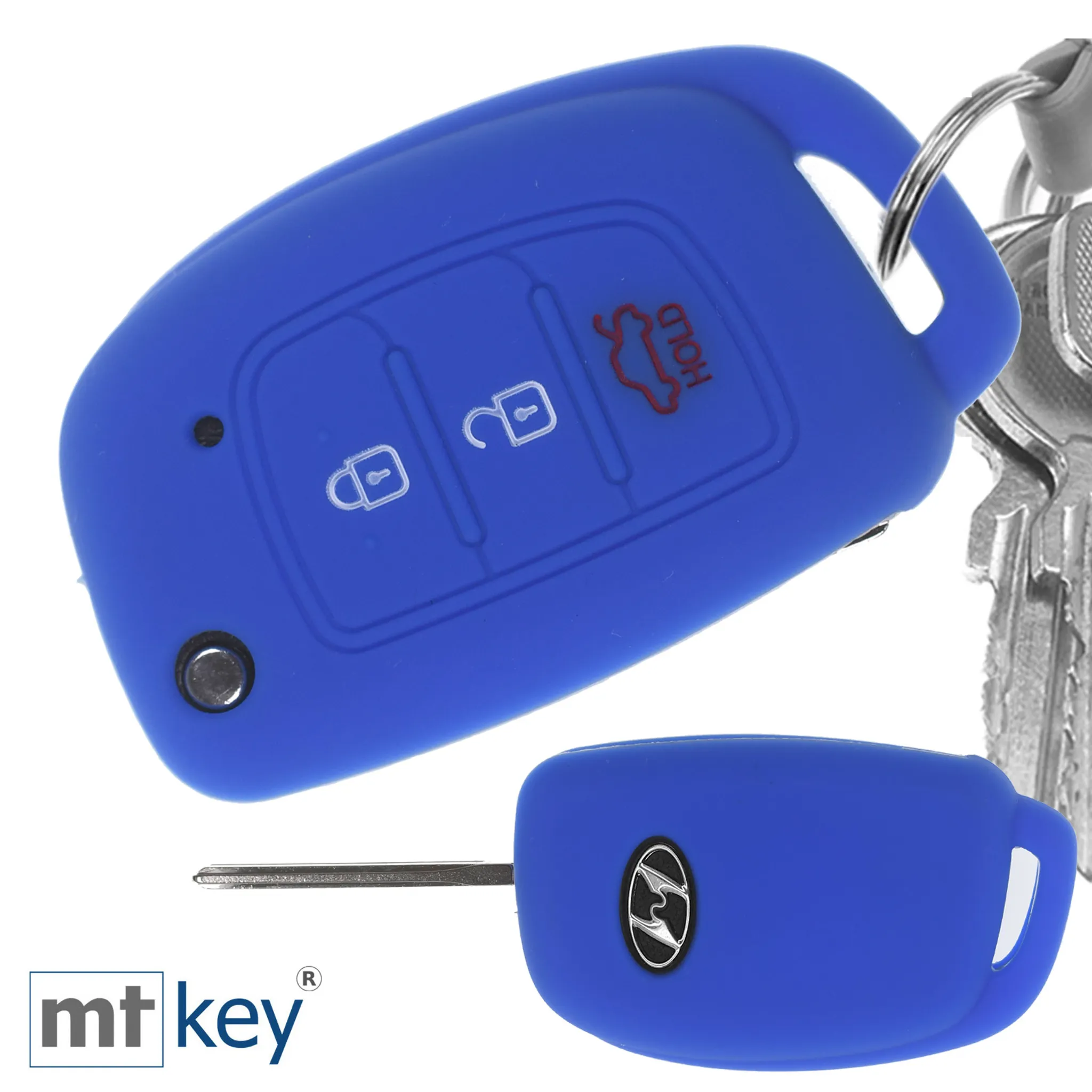 2x Schlüssel Gehäuse 3 Tasten Autoschlüssel Für Hyundai i10 i20