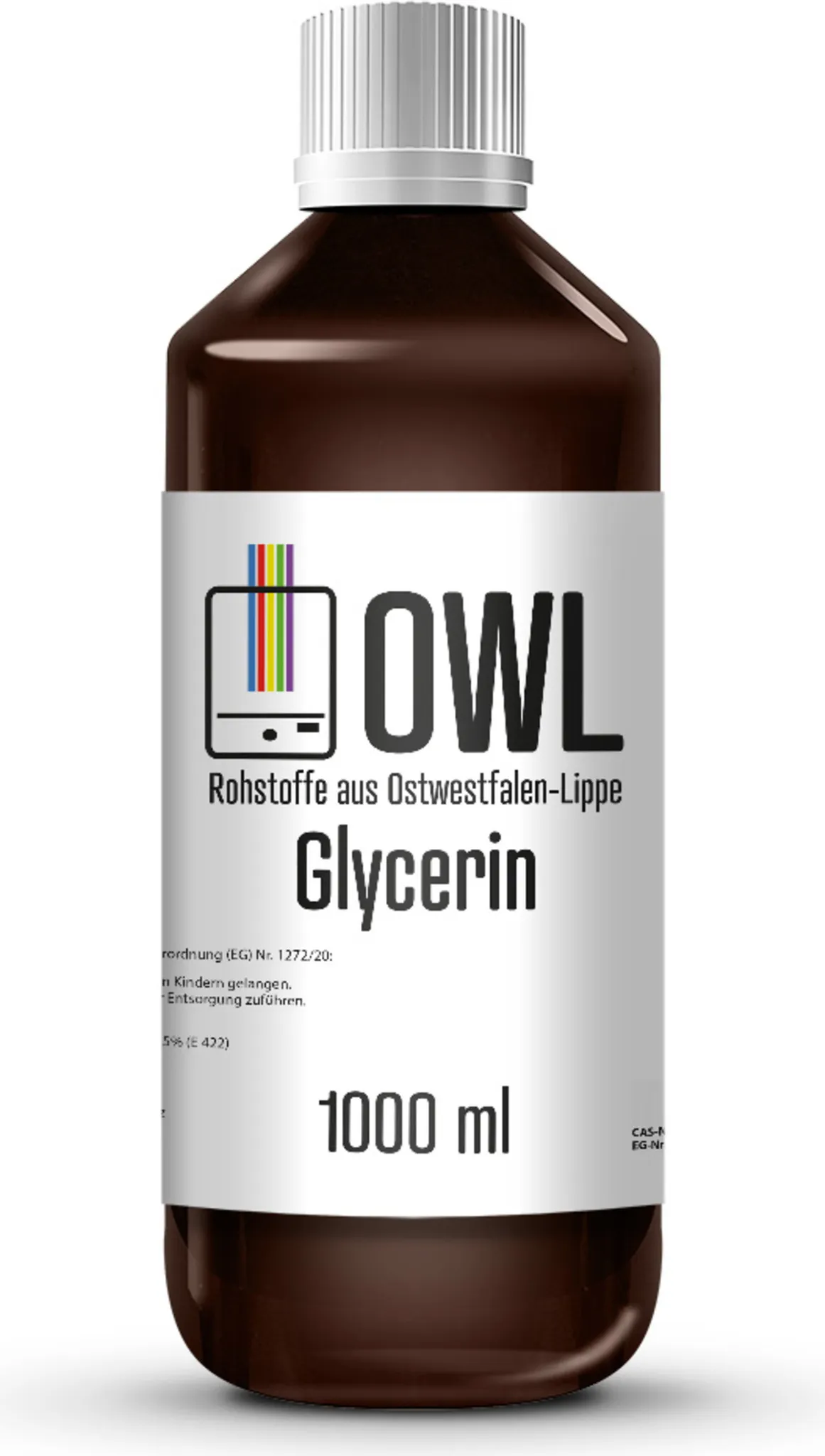 Produktbild von Natur Total Glycerin 1000ml (1,2kg) Pflanzlich – Pharmaqualität, Vegan, Hergestellt In Deutschland