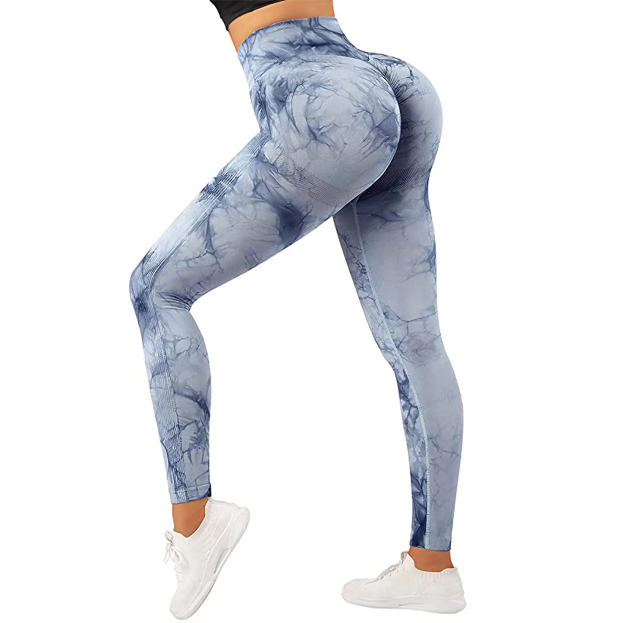 Gerippte Leggings Frauen Yoga hosen nahtlose Scrunch Leggings