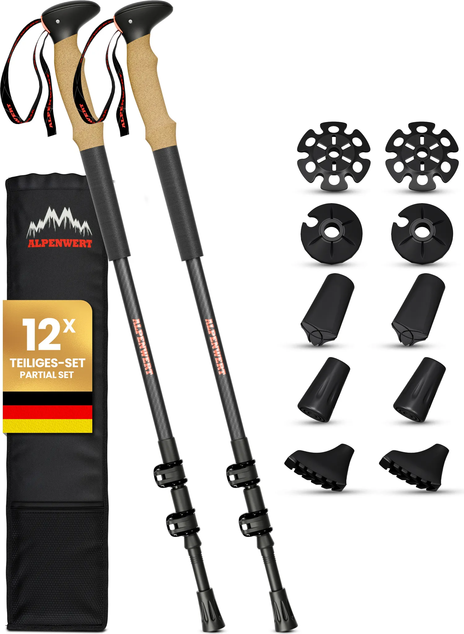 Ultra-leichte Carbon Trekkingstöcke - Nur 210g Für Deine Wanderabenteuer