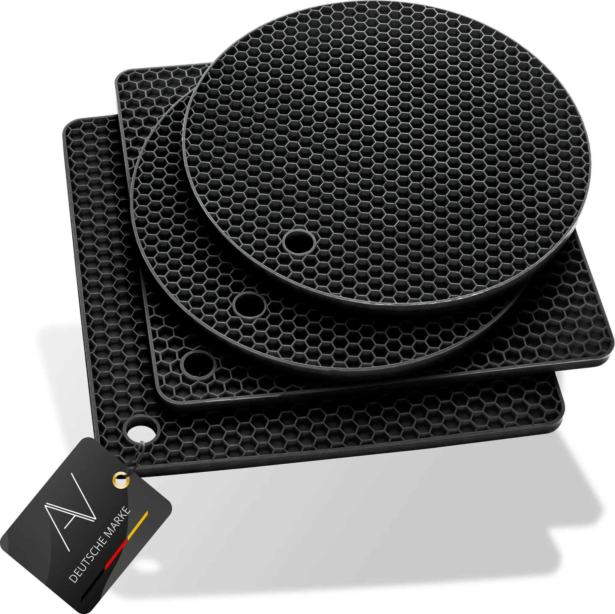 AVANA, set di 5 utensili da cucina in silicone, resistenti al calore, antiaderenti, per cucinare, frusta, spatola, pennello da forno, spatola (rosso