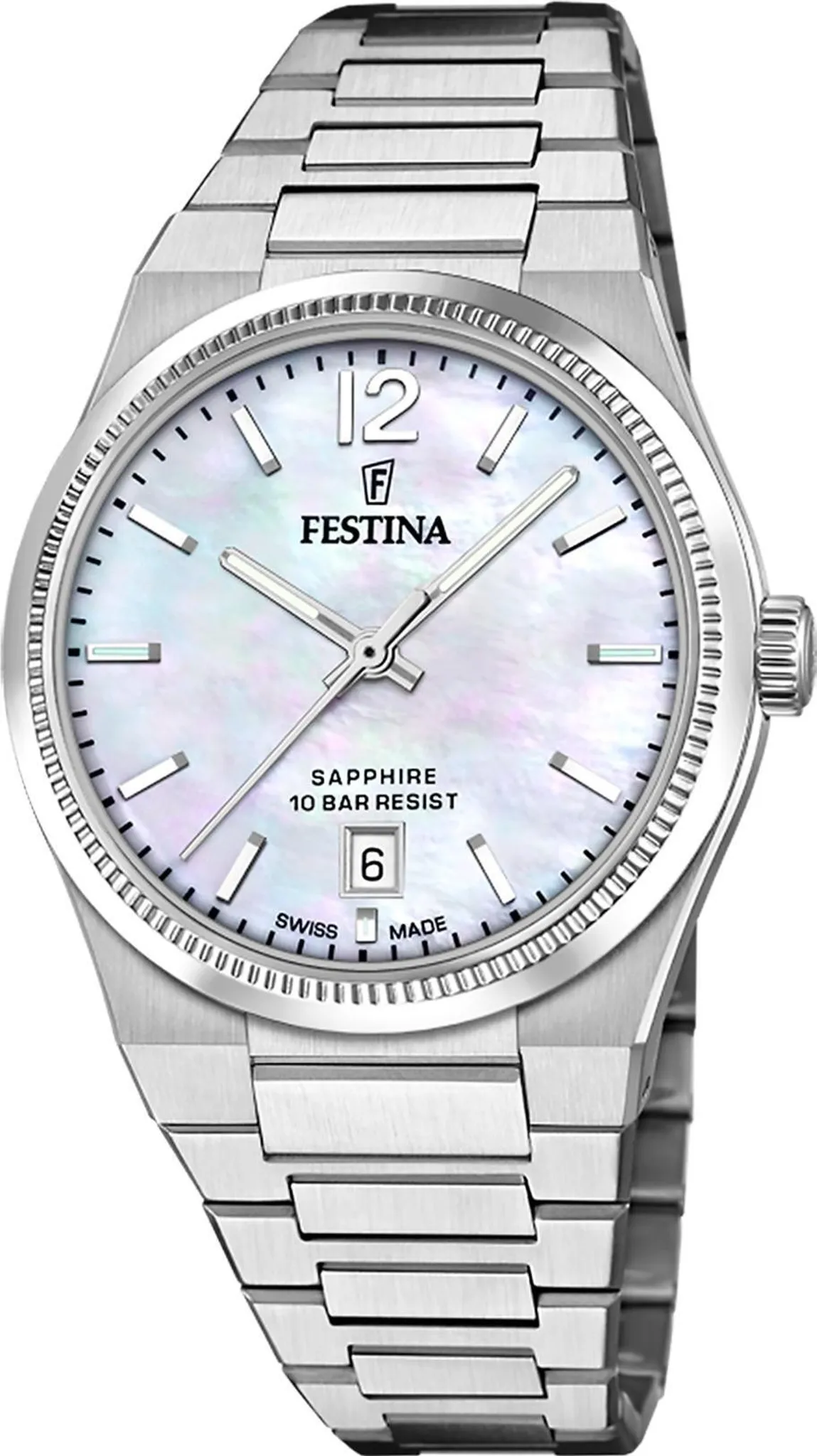 Festina Orologio Uomo Analogico F20656/3, Argento, Bracciale, Modello CAB.ACE.ESF.VERD., Calendario