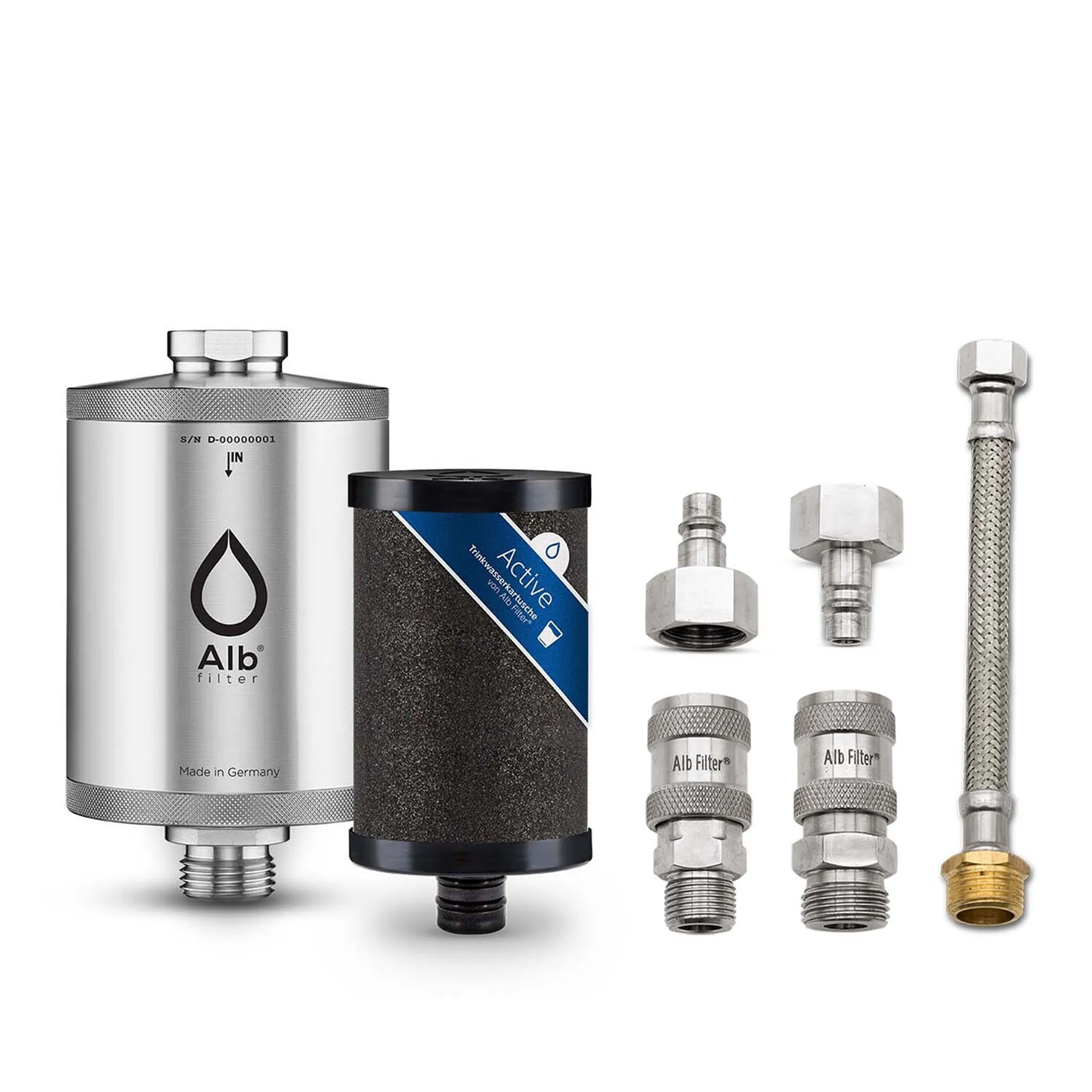 Alb Filter® Duo Active Trinkwasserfilter, Armatur Anschluss, Filtert  Schadstoffe, Chlor, Blei, Pestizide, Mikroplastik, Set mit Gehäuse und  Kartusche