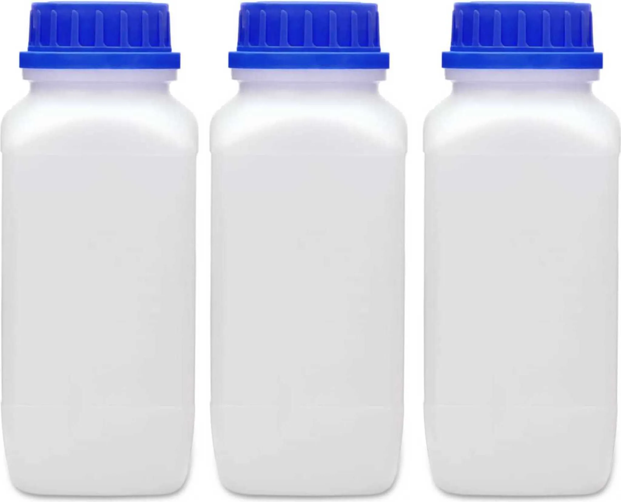 Octopus 10 Bottiglie In HDPE 100ml Con Tappo Nero E 10 Etichette - Vuote, Quadrate, Per Alimenti E Cosmetici