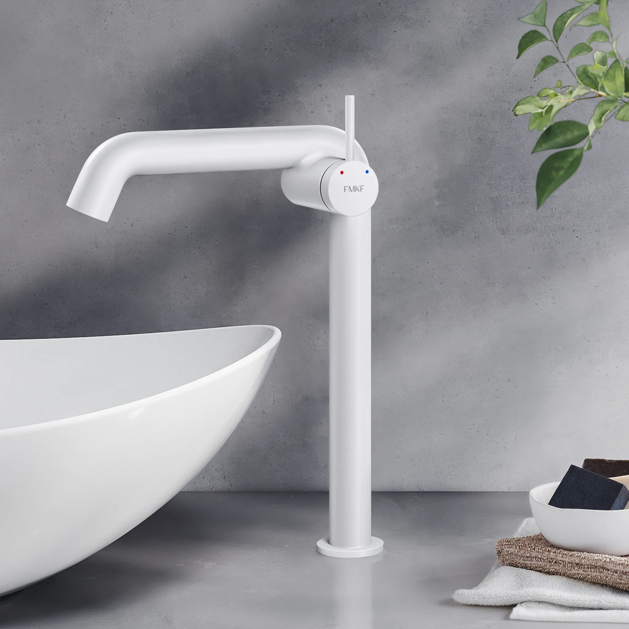 Rubinetto Lavabo Alto Oro Spazzolato - Miscelatore Monocomando Bagno In Acciaio Inox 304 Con Aeratore - Tubi Flessibili 60 Cm Inclusi - 3