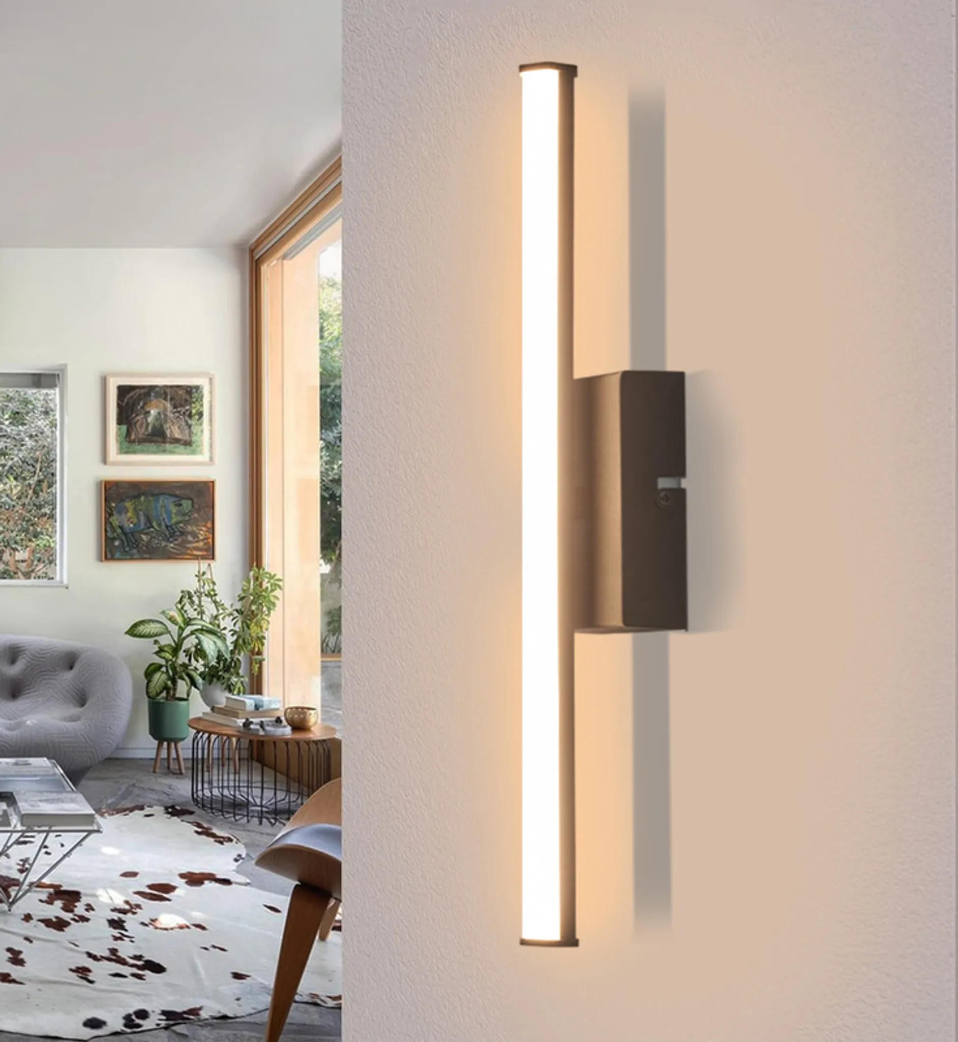 Wandleuchte Innen Mit Bewegungsmelder – Kabellose Akku-Lampe, Touch-Dimmer, 360° Drehbar, Für Flur, Treppe &
