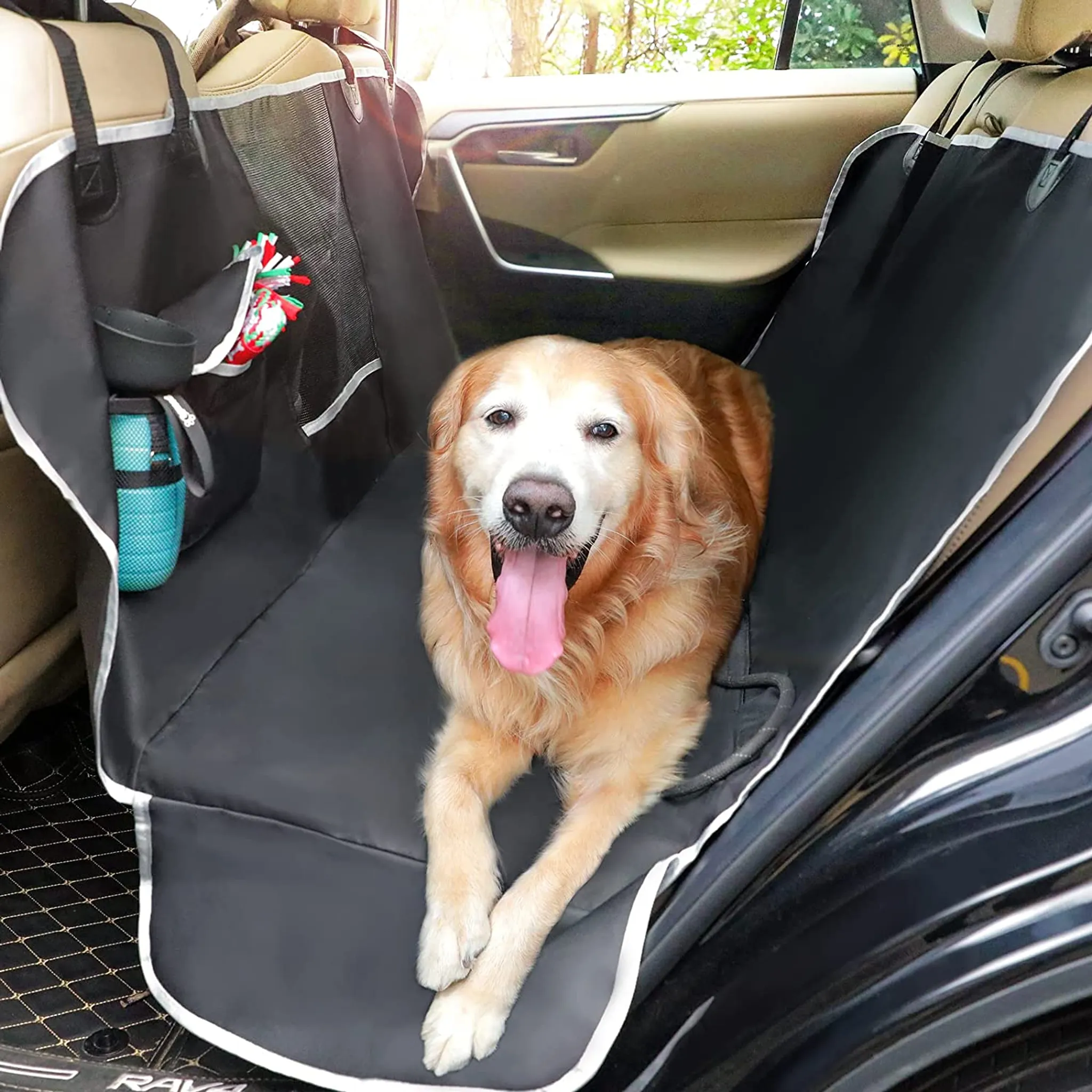 Kofferraumschutz mit Ladekantenschutz, Auto Hundedecke für Kofferraum mit  Tasche, Autoschondecke für Hunde, Hunde Autodecke für den Kofferraum mit  Organizer [115]