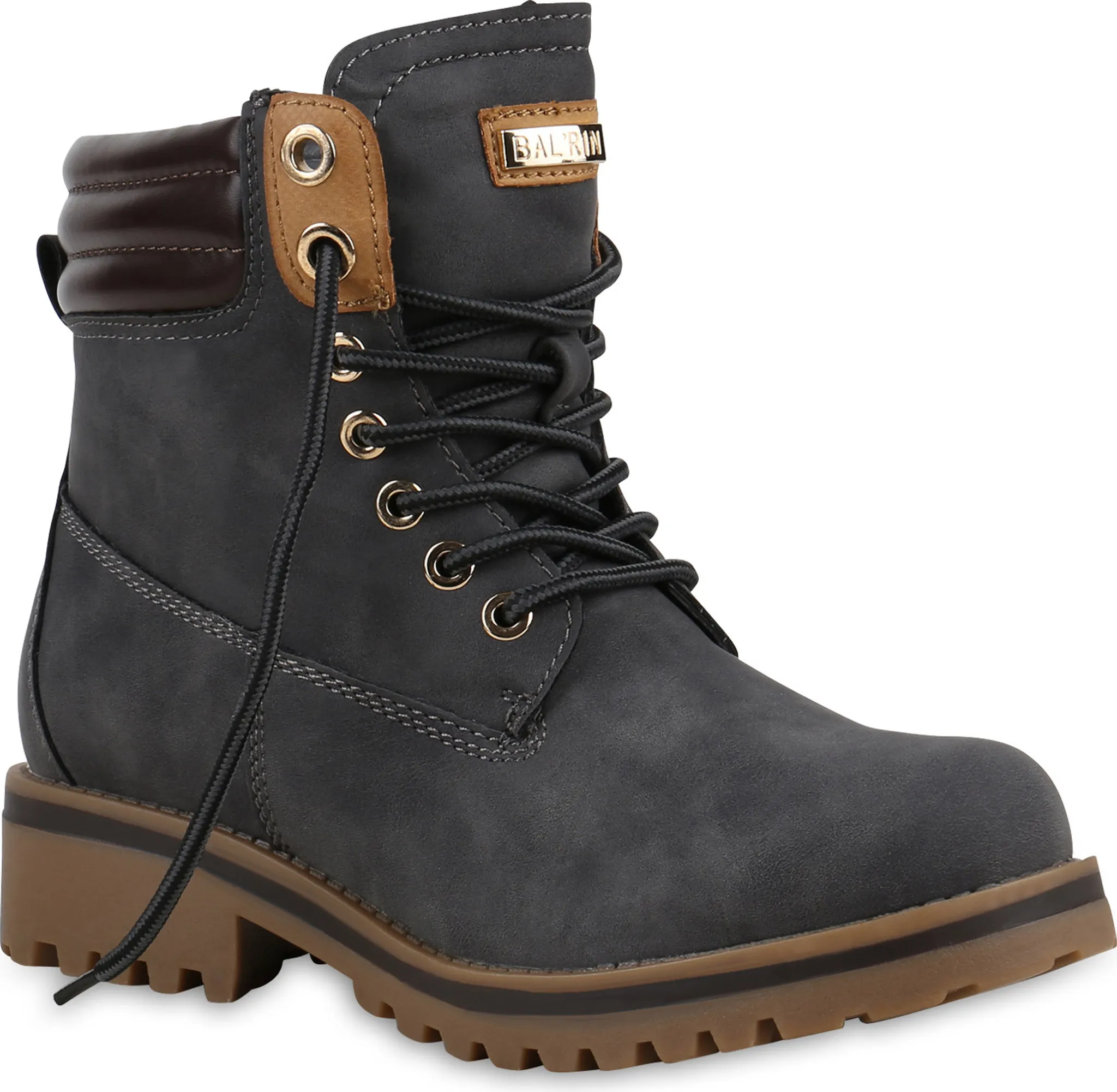 Mytrendshoe Damen Outdoor Stiefeletten 813283 Grau Größe 38