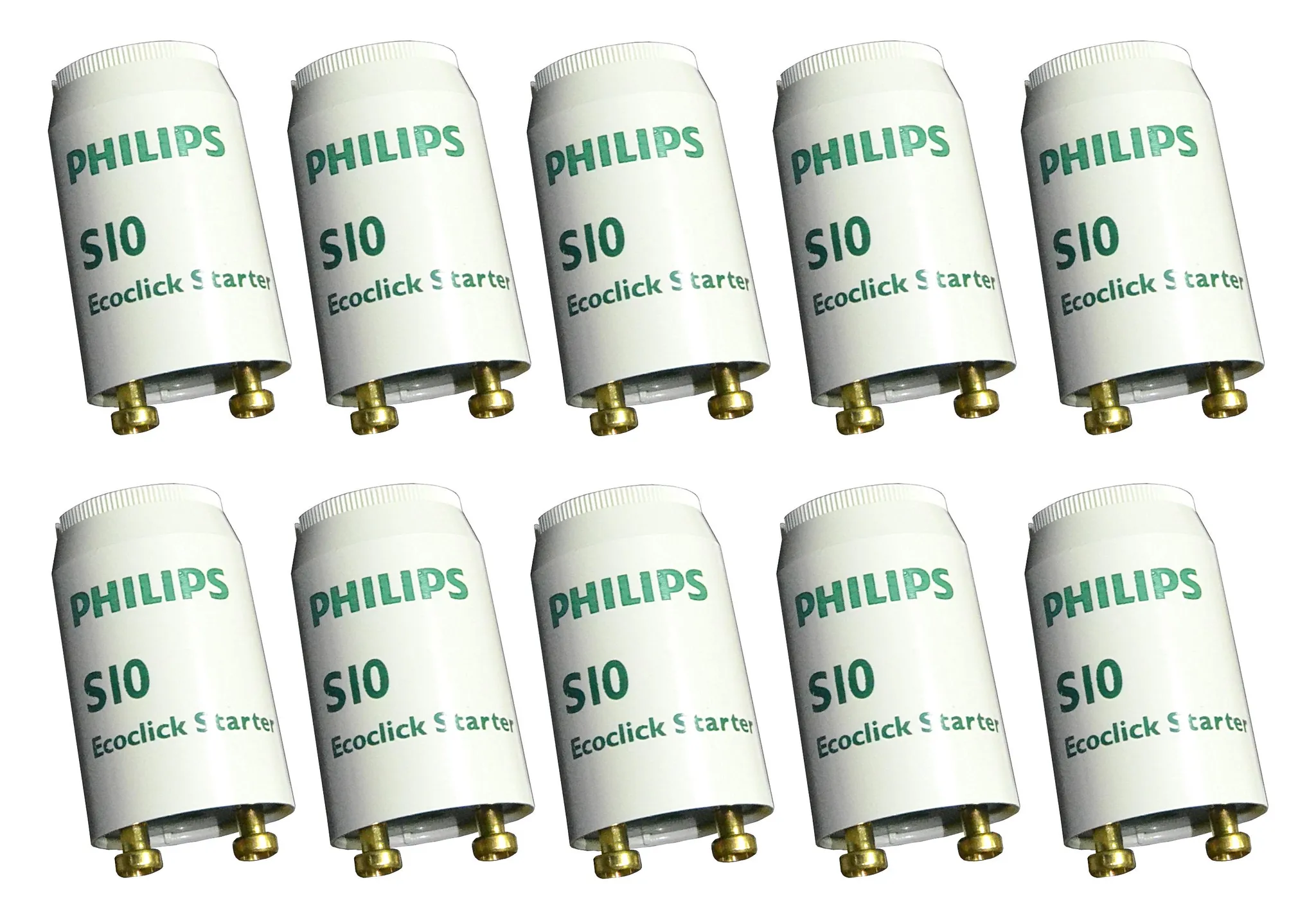 10 Stück  Starter Philips S10 für Leuchtstoffröhren von 4- 65 Watt