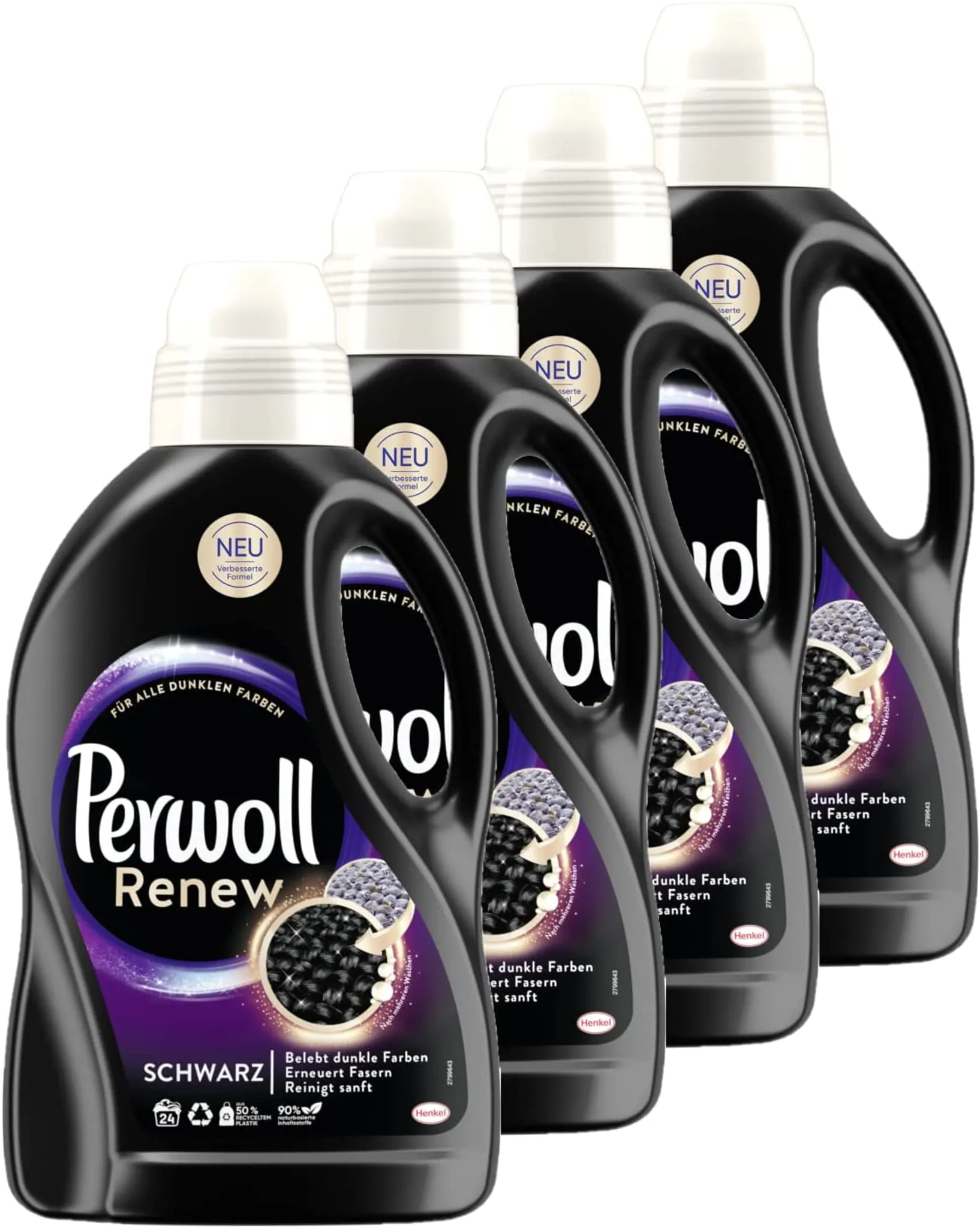 Perwoll Renew Schwarz 4x24 Wäschen Waschmittel dunkle