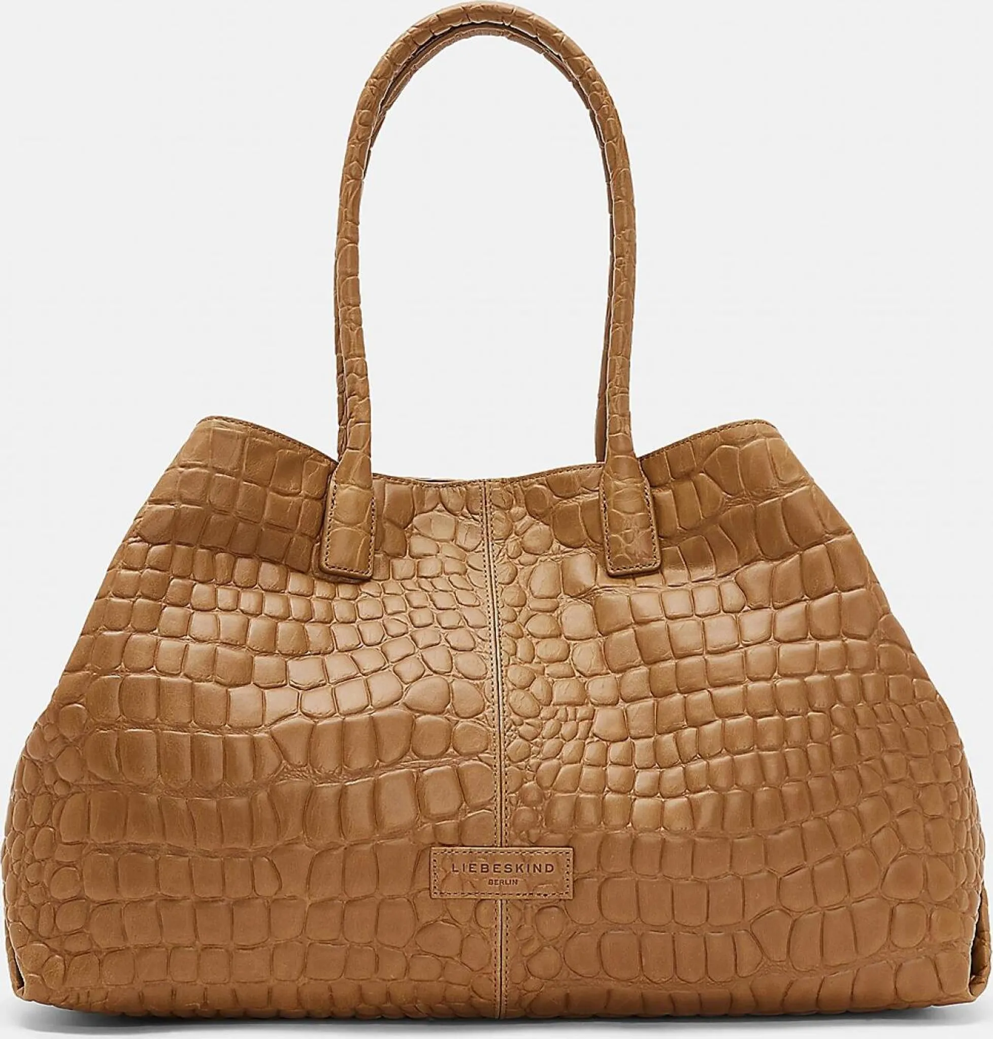 Liebeskind Tasche Kroko Optik GrÃ¼n Handtasche Paper Bag Tote XXS