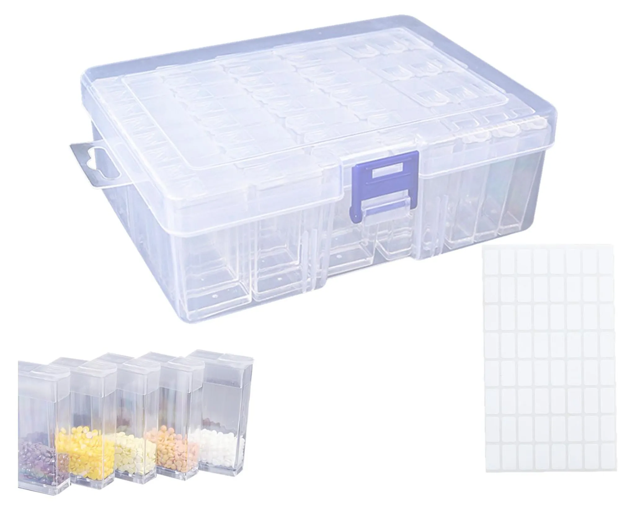 30-Fach Aufbewahrungsbox Transparent – Für Perlen, Diamantmalerei, Nageldesign & Schmuck, 16x13,5x3,5 Cm