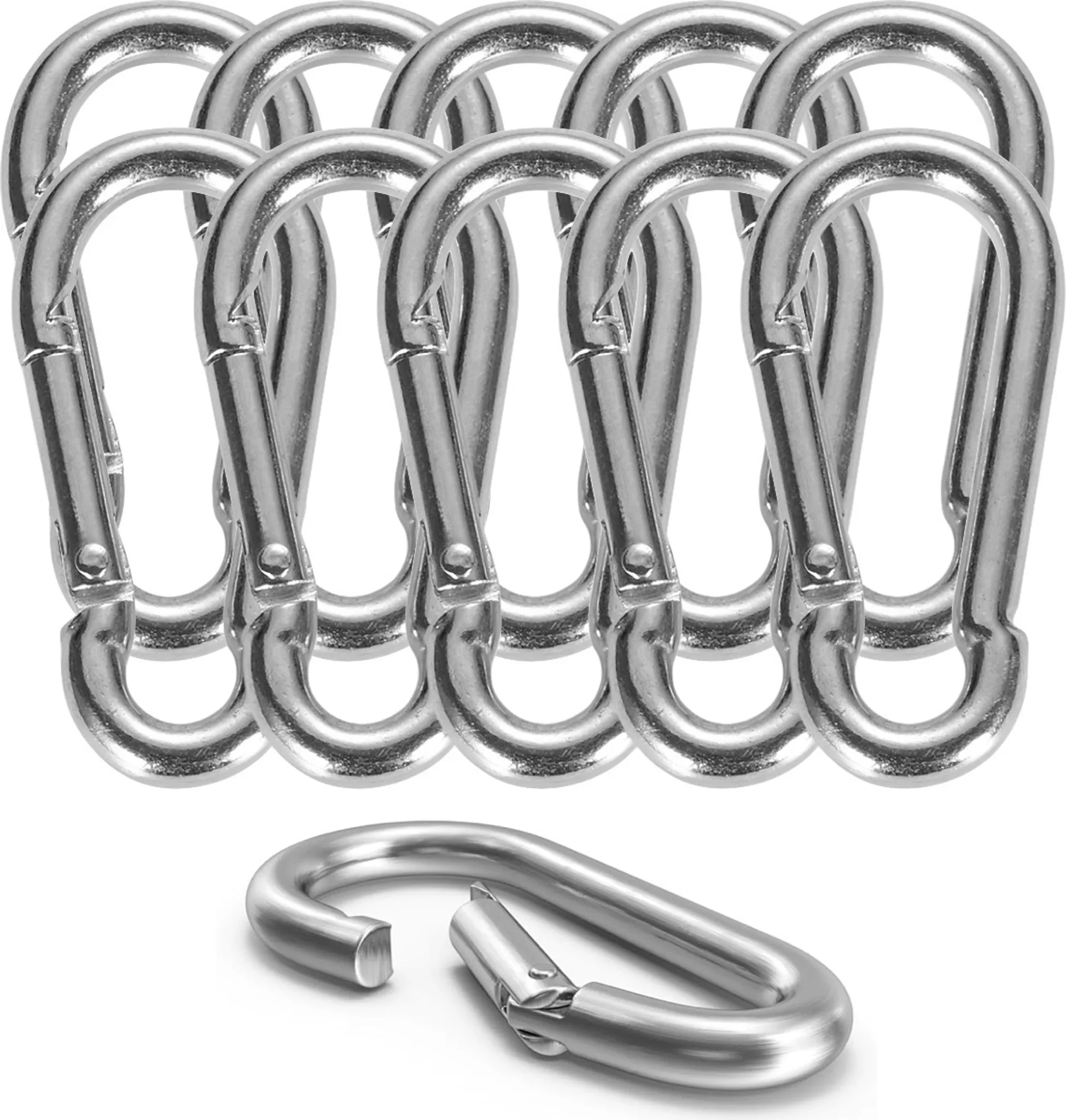 8er-Set Karabinerhaken Aluminium - Mini Karabiner Für Outdoor