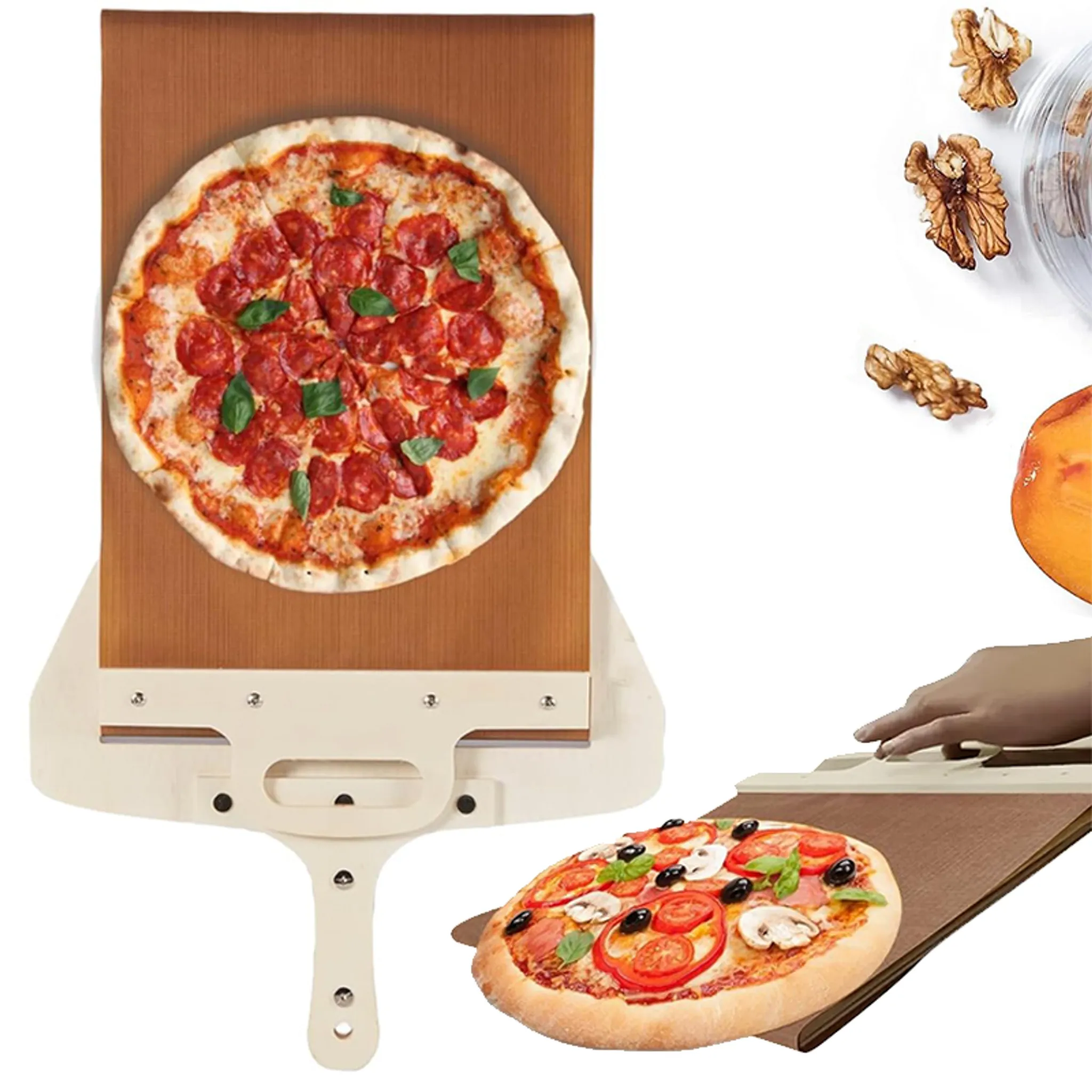 Sliding Pizza Peel, Pala Pizza Scorrevole, Der Pizzaschieber, der