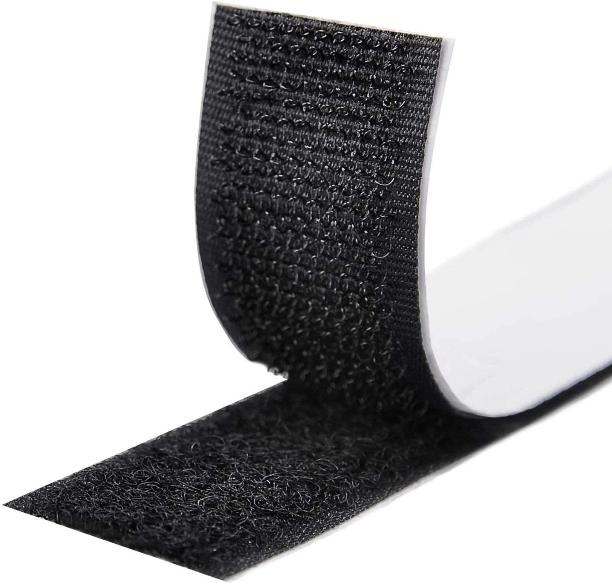 5m Rolle Flausch KRNSL5 schwarz 20mm breit FrogJim 5m Flauschband Klettband zum Nähen nicht selbstklebend/nähen, Flauschband schwarz 