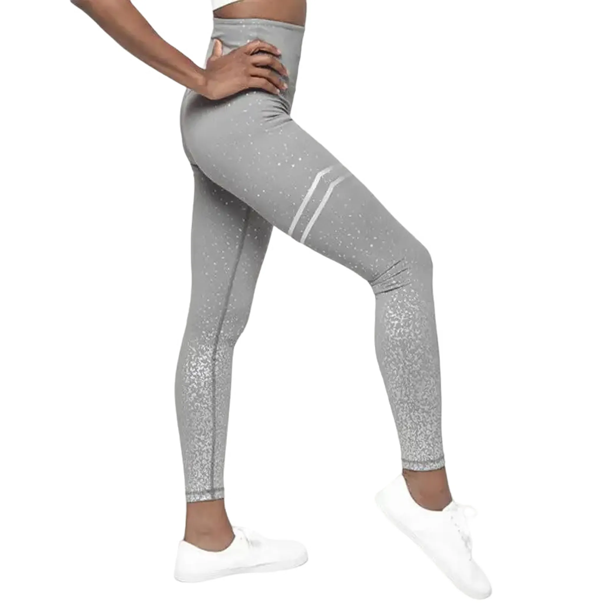 Damen Power Leggings, Dunkelgrau