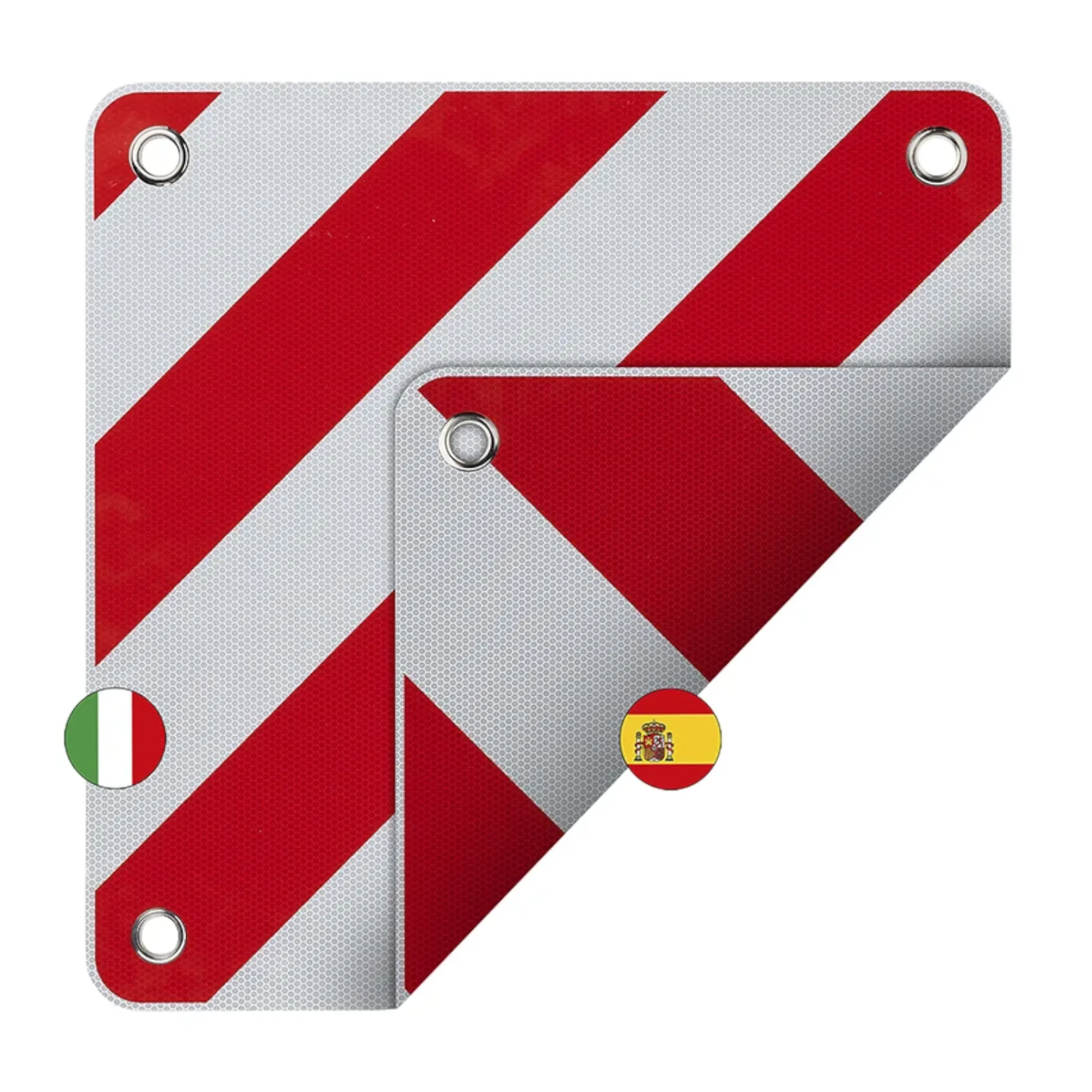 Alu-Warntafel 50x50cm für Italien/Spanien 2 in 1 