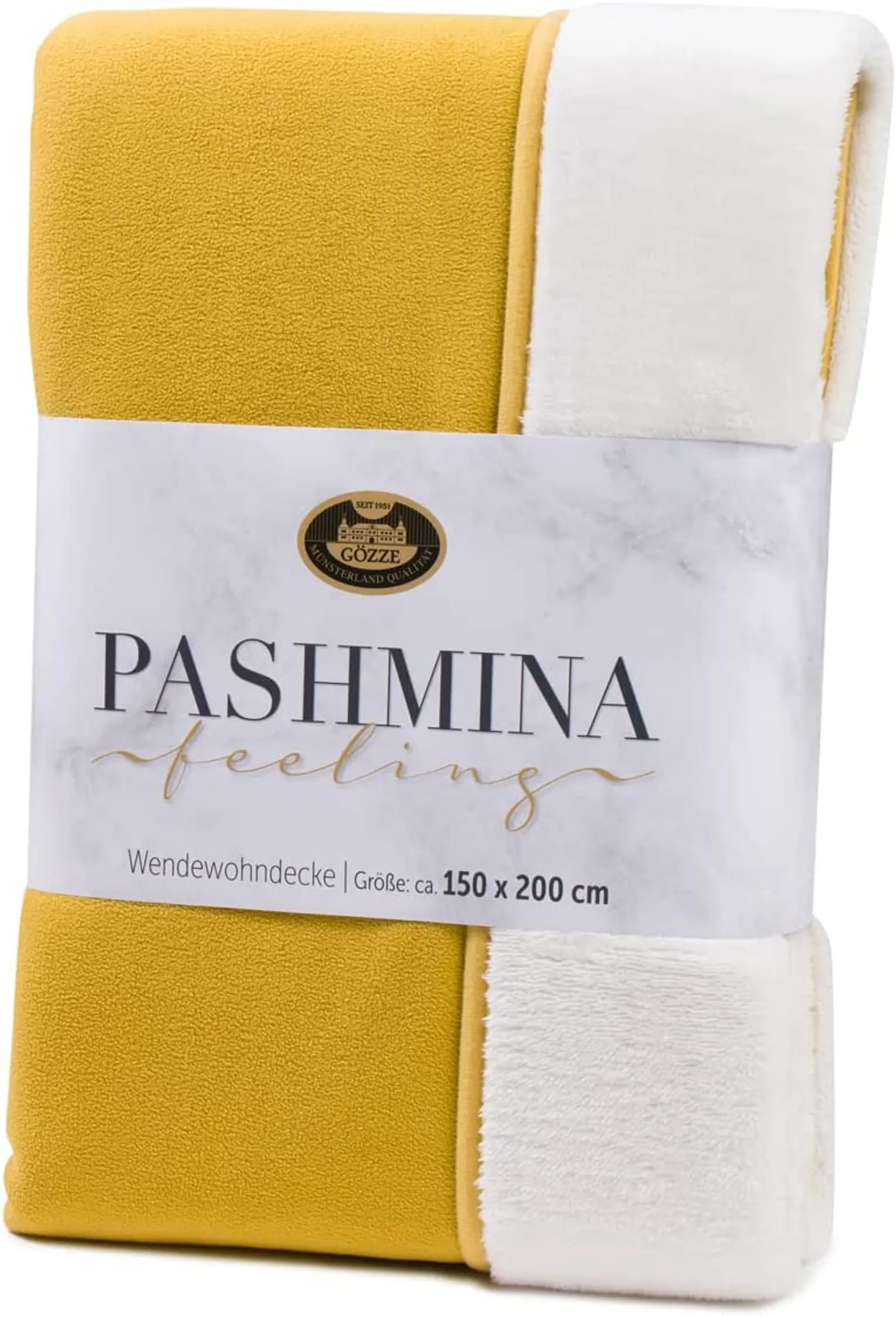 Pashmina-Feeling Wendewohndecke 150 uni Gözze