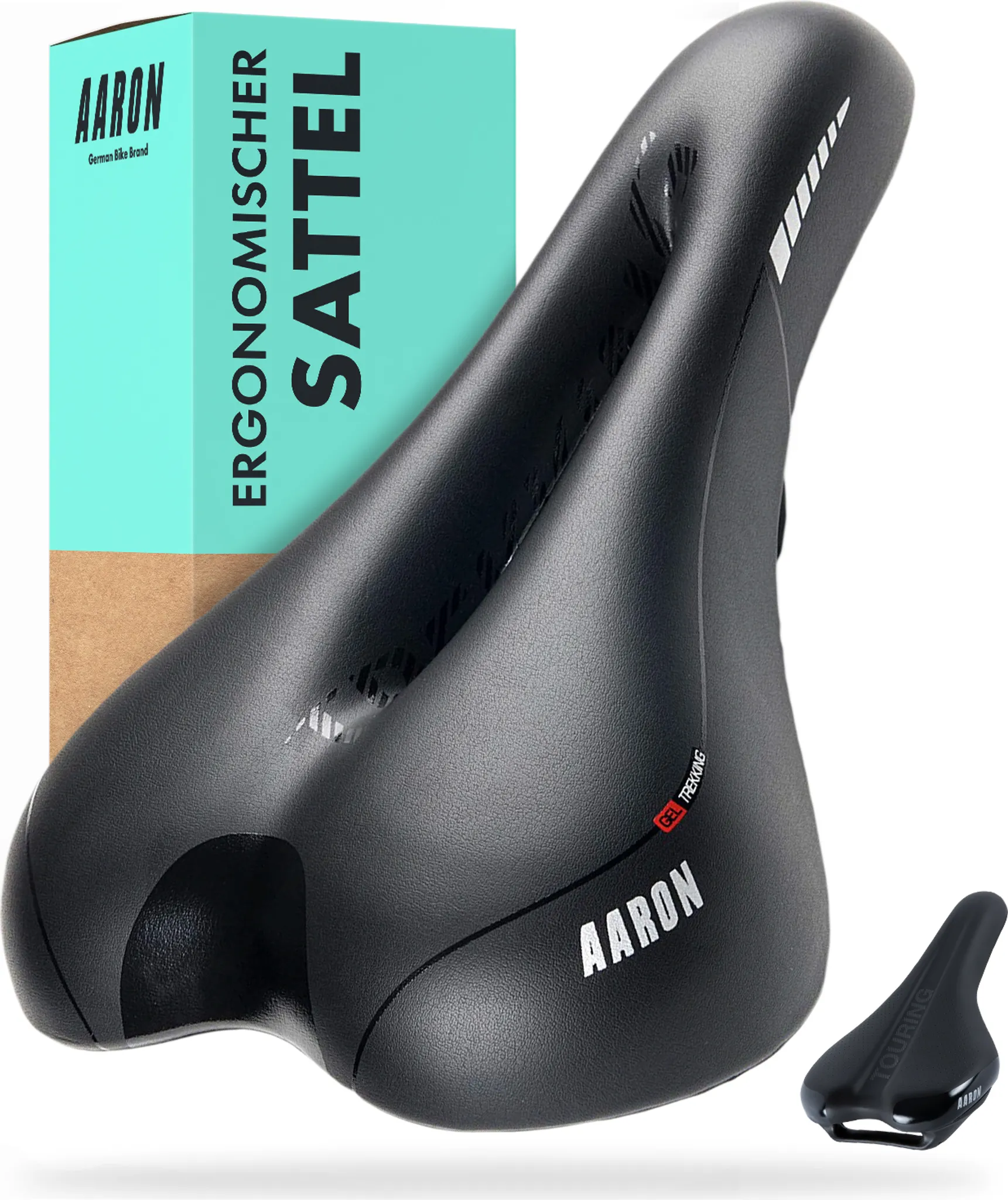 AARON Sella per bici da turismo sella ergonomica per uomo