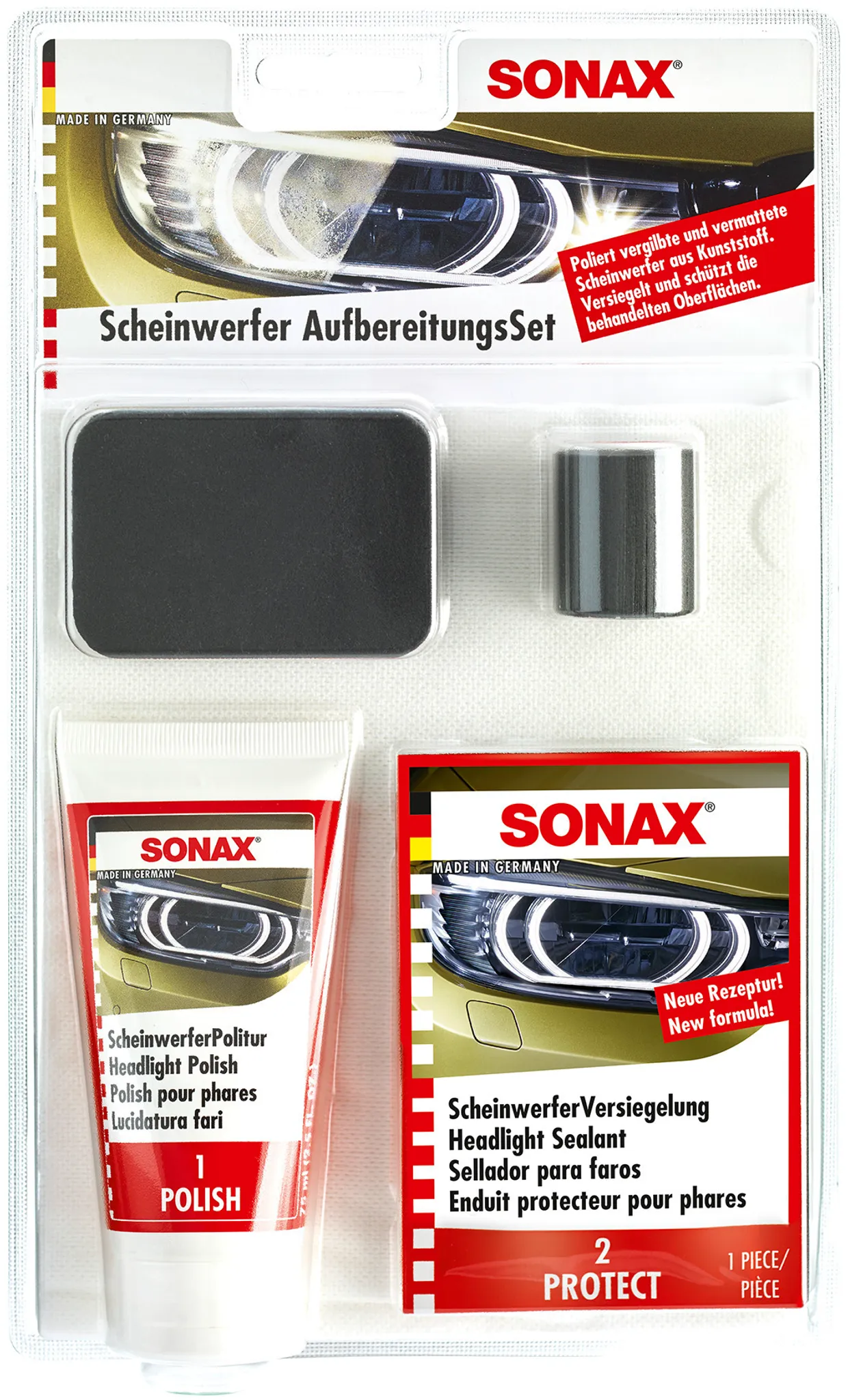 SONAX Aufbereitungs-Set, Scheinwerfer
