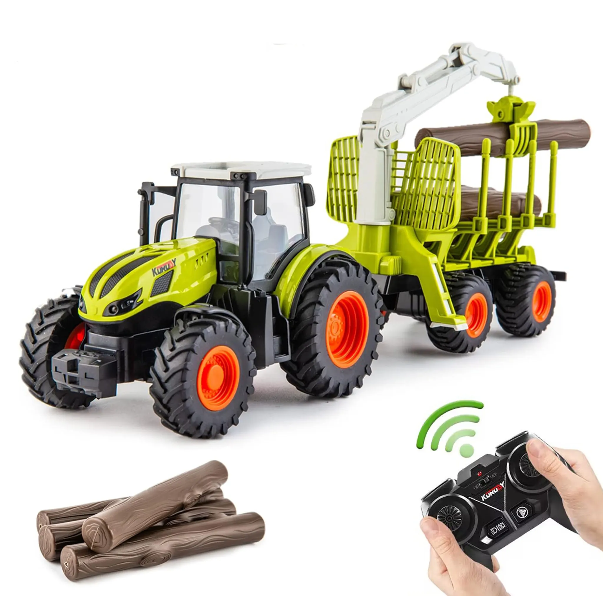 RC-Traktor mit Düngerstreuer, Sound & Licht, 1:24 RTR grün, 29,90 €