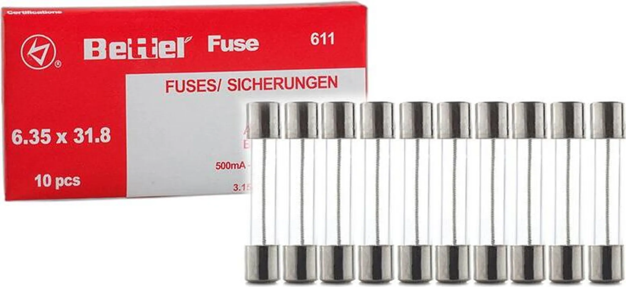 ESKA Feinsicherung 6,3x32mm, flink (f), 200mA | 6,3mm Fein-/Gerätesicherungen günstig kaufen | elektronik ESKA Feinsicherung 6,3x32mm, flink (f), 200mA | 6,3mm Fein-/Gerätesicherungen günstig kaufen | elektronik