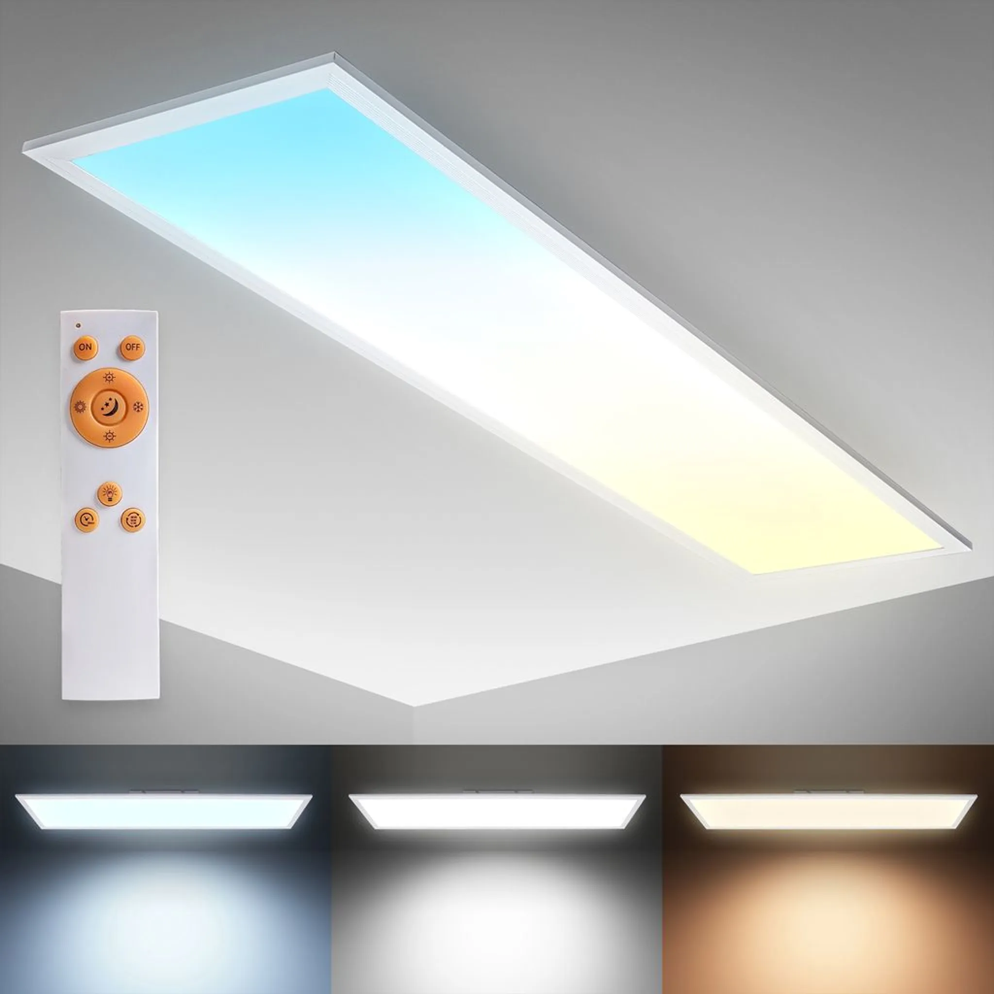 LED Panel dimmbar Slim Wohnzimmer ultraflach weiß CCT Deckenleuchte Schlafzimmer