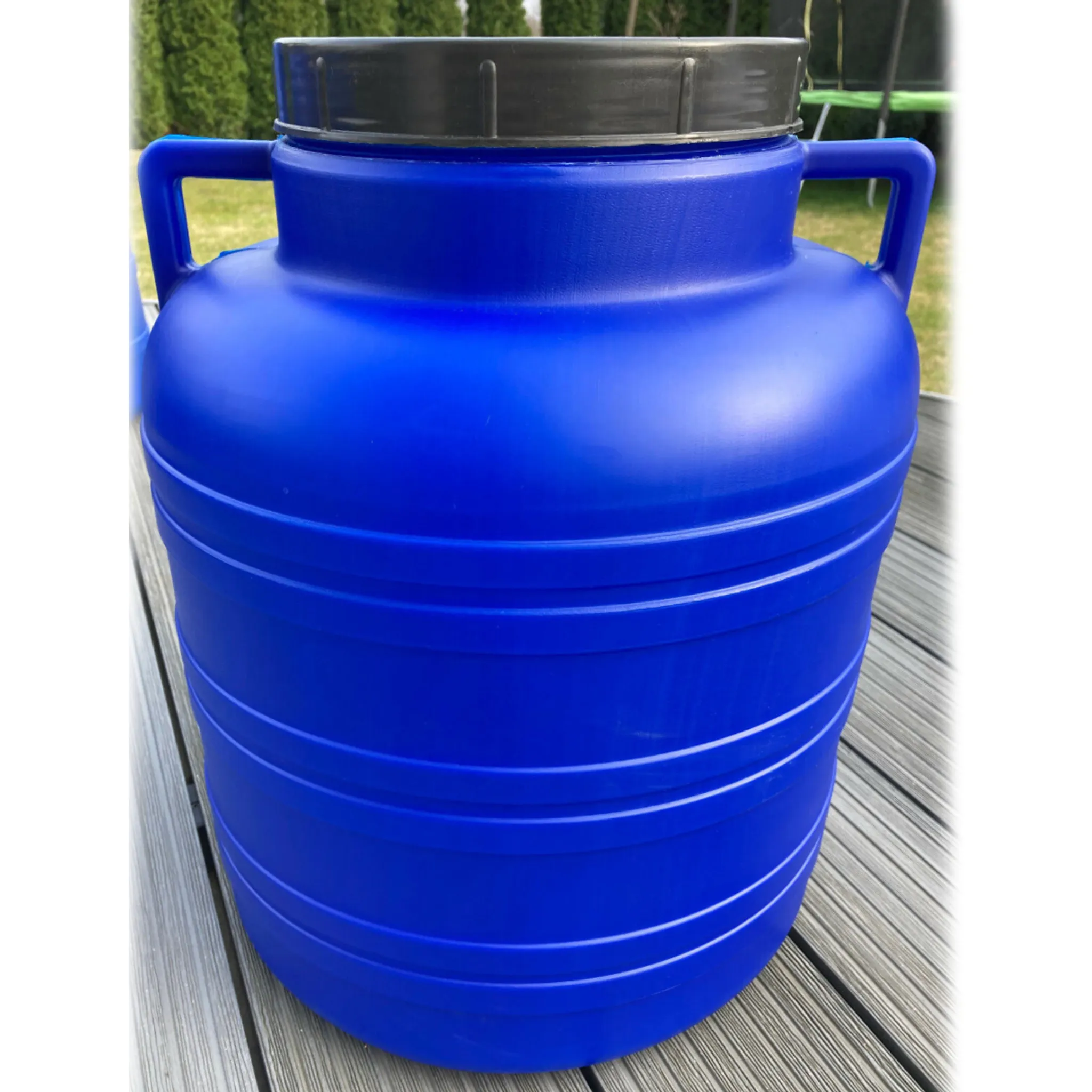 plasteo® 60 Liter Deckelfass Weithalsfass mit