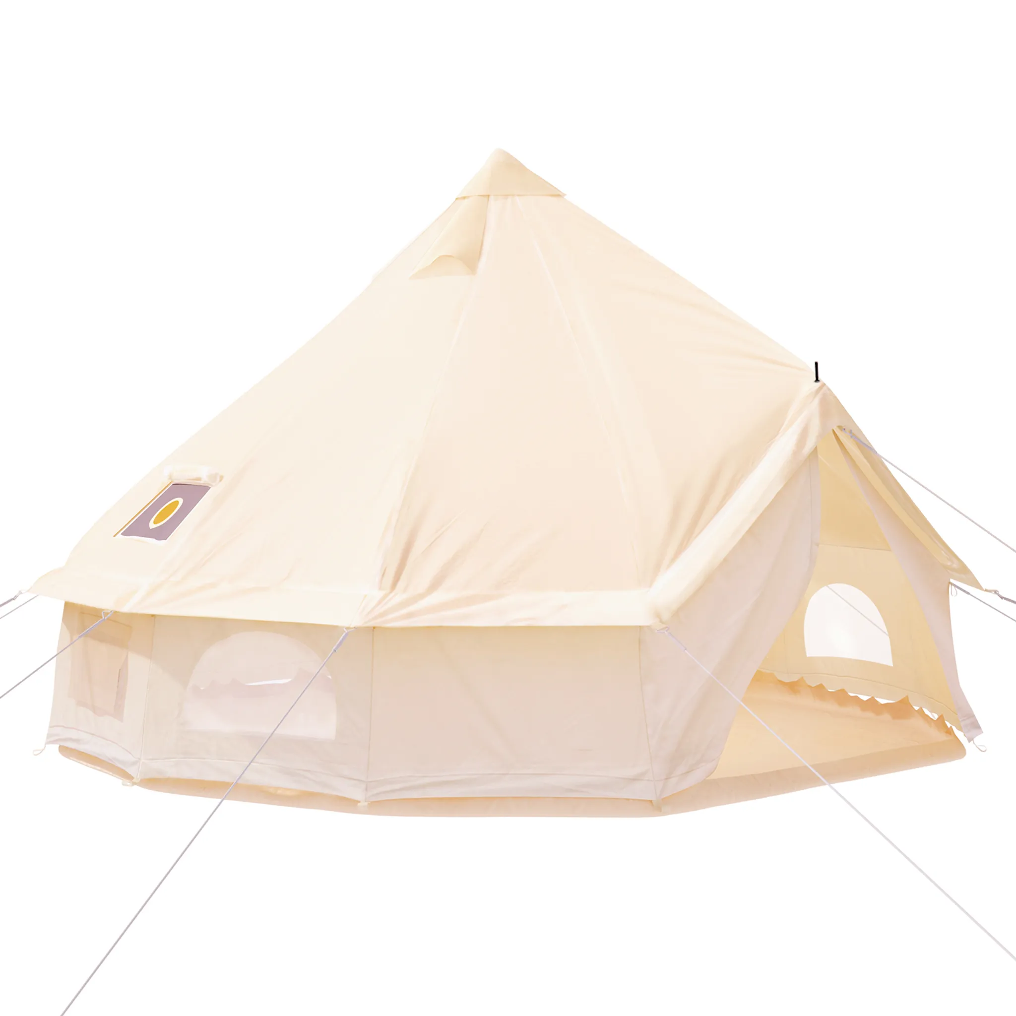 VEVOR 3M Campingzelte Gruppenzelt für 5 Personen Jurte Zelt Camping  Baumwolle Leinwand