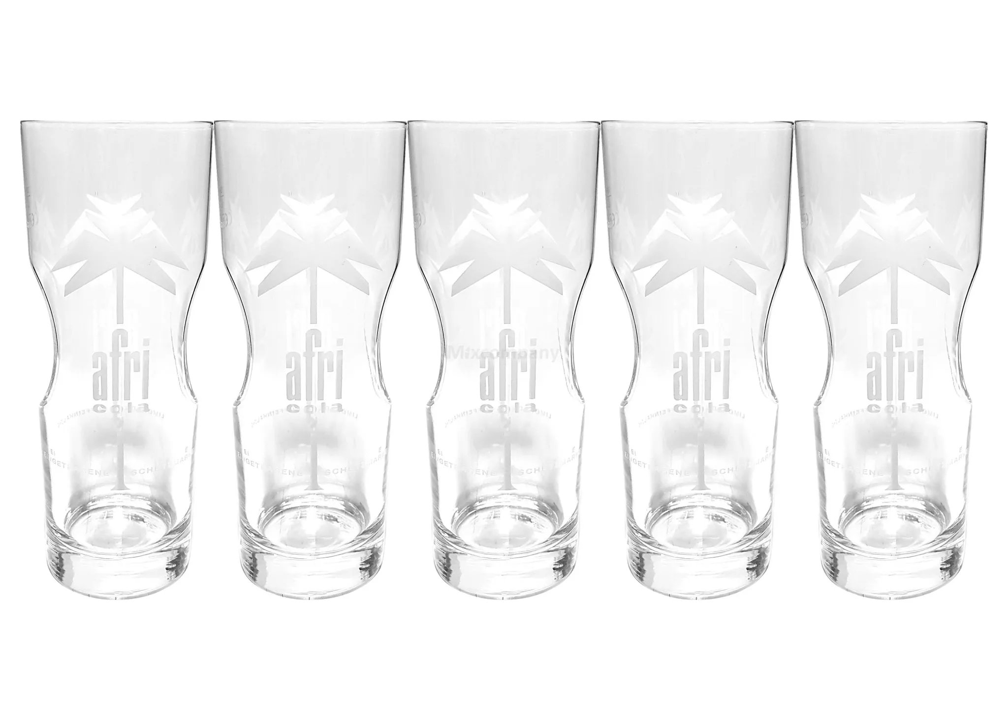 Palmenlogo Afri Cola 0,2l Glas / Gläser Softdrinkglas NEU Designglas 
