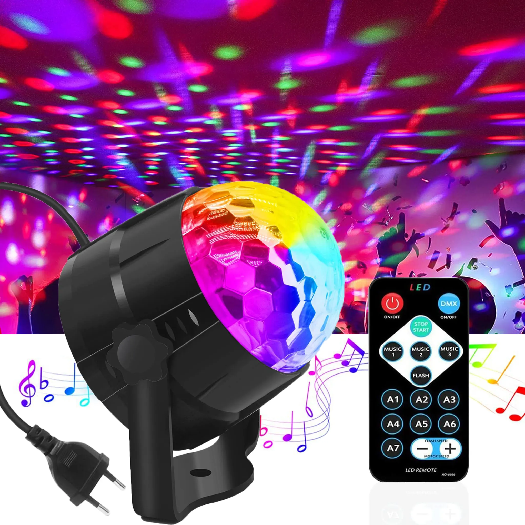 LED Discokugel Party RGB Bühnenbeleuchtung DJ Disco Lichteffekt