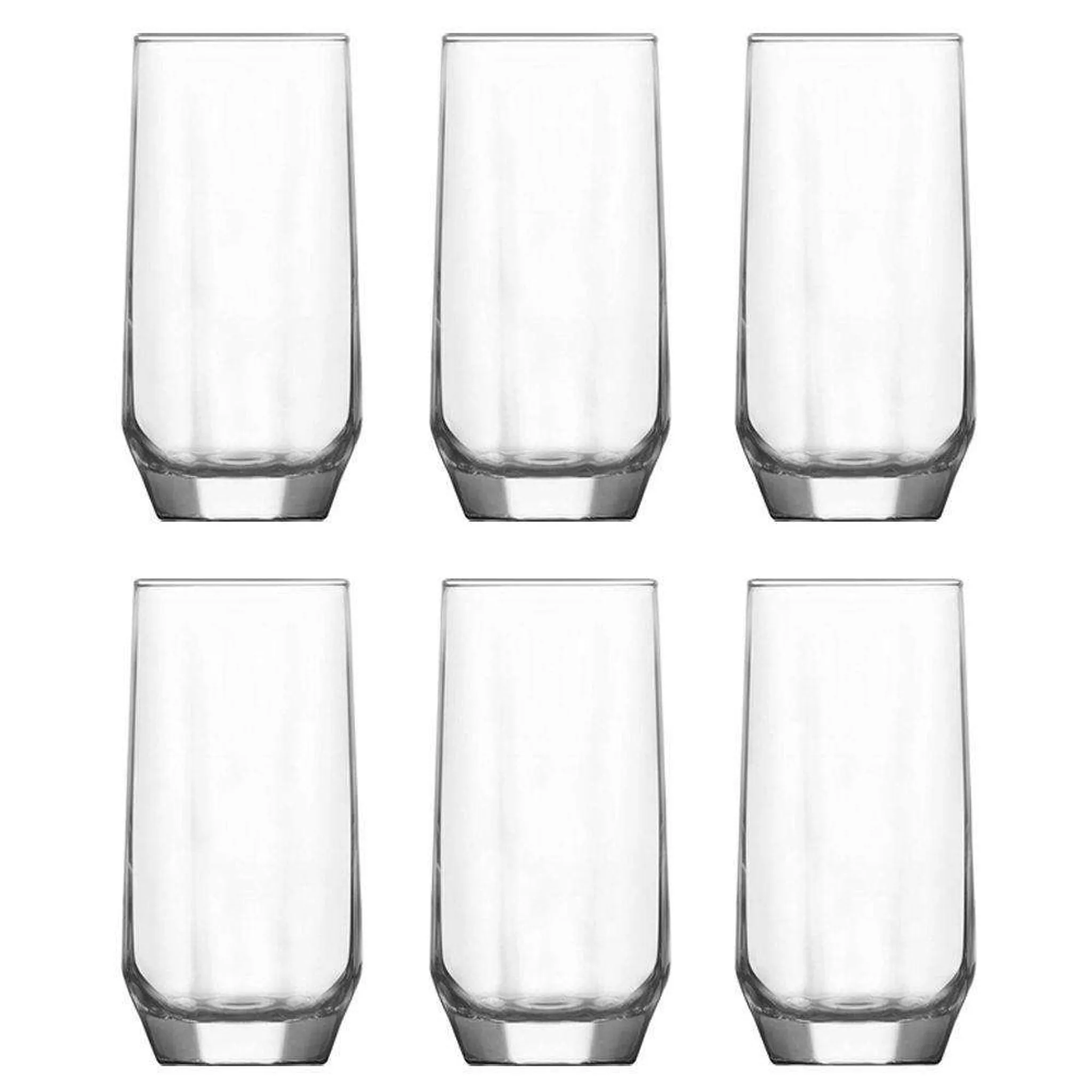 Bicchieri Bormioli Rocco Serie Diamond - Vetro Trasparente, 390ml, Design A Diamante, Lavabile In Lavastoviglie