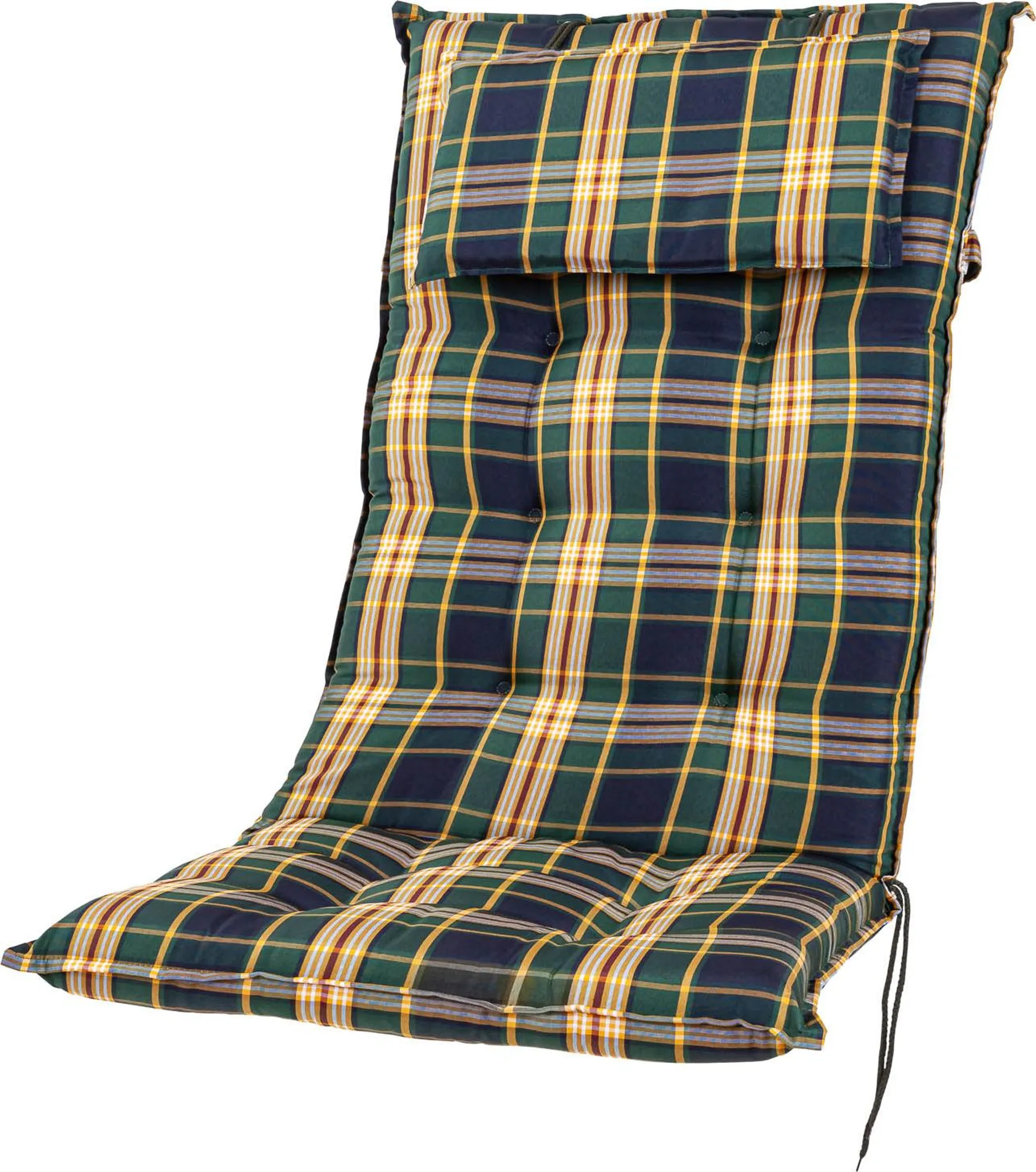 KETTtex Sitzpolster Mit Kopfpolster (120x50x9 Cm) – Auflage Für Hochlehner, Landhaus-Design In Rosa-grau