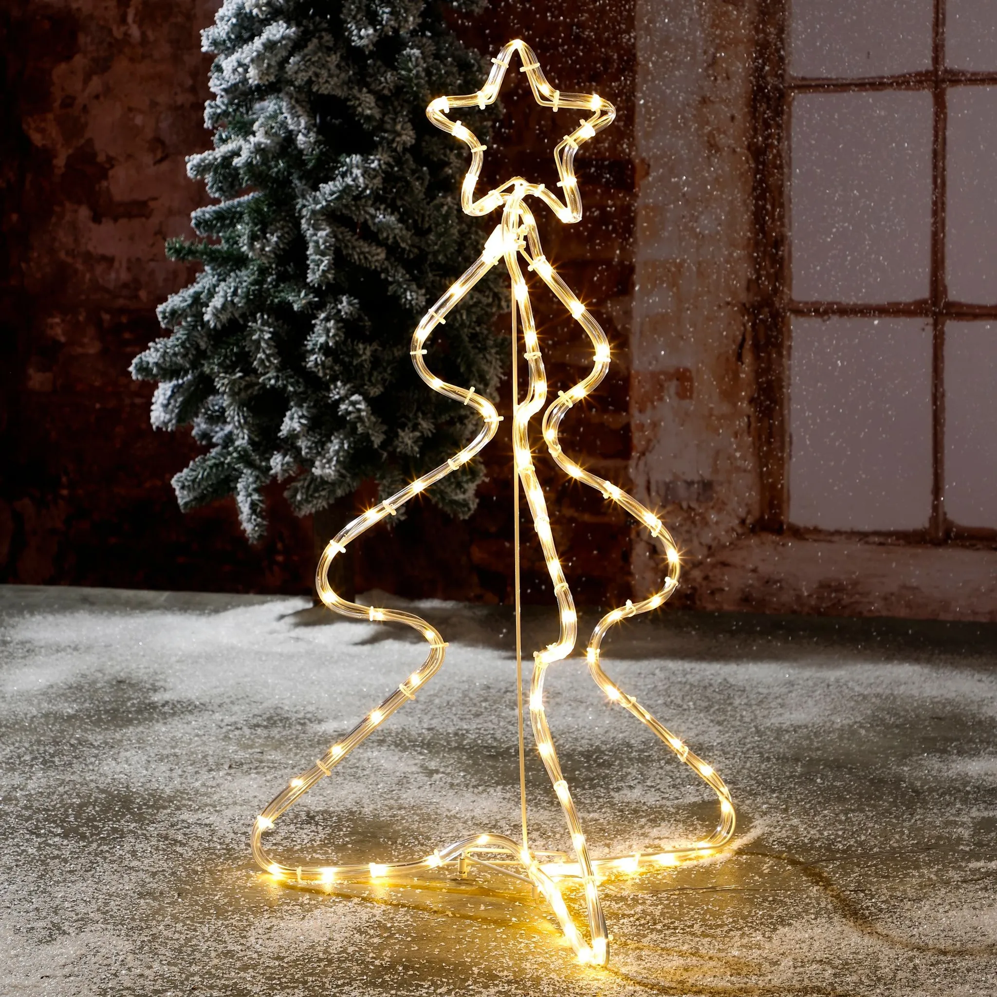 80 LED Weihnachtsbaum Stern IP44 außen