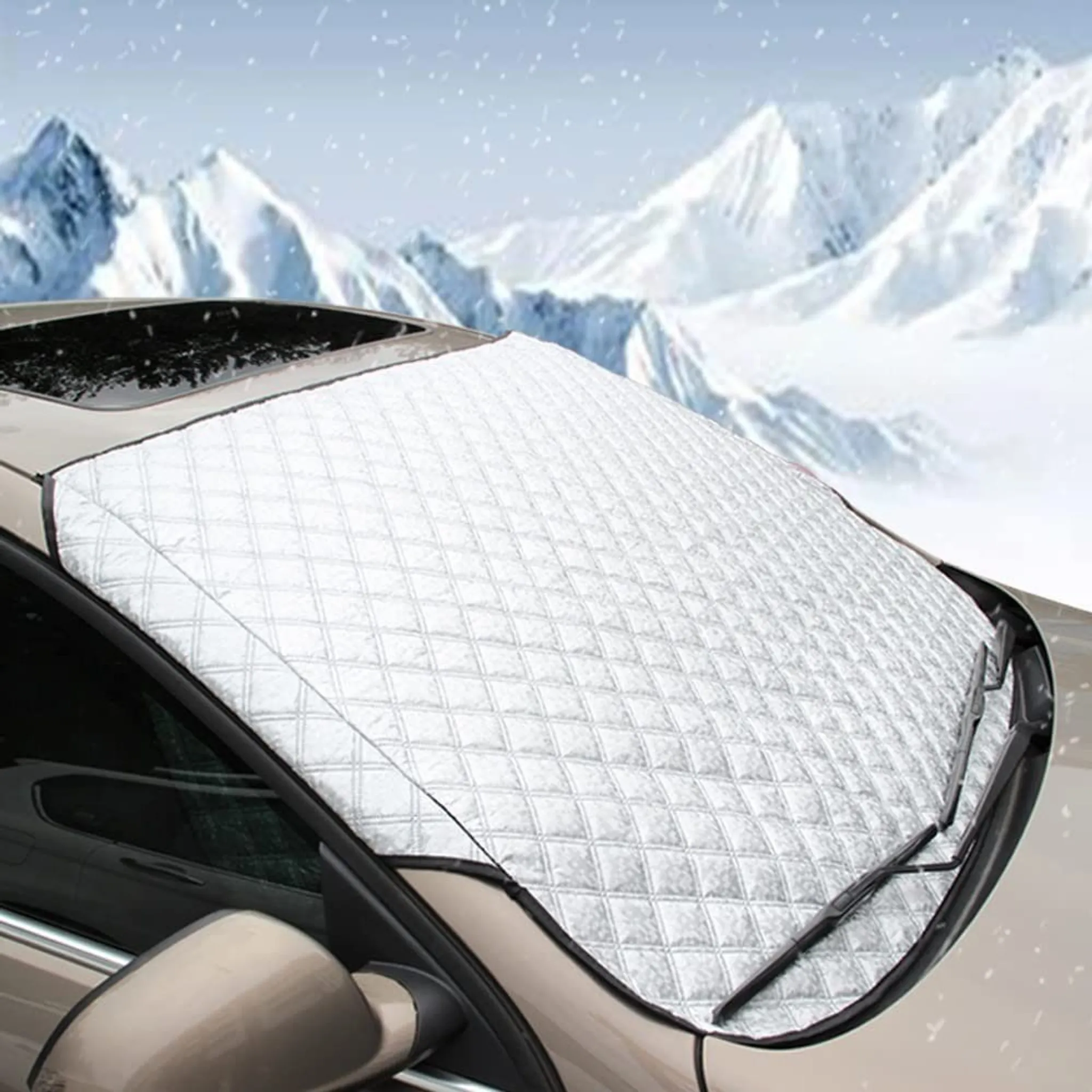 Universal Auto Windschutzscheibe Abdeckung Auto Sonnenschirm Schnee  Eisschutz Abdeckung