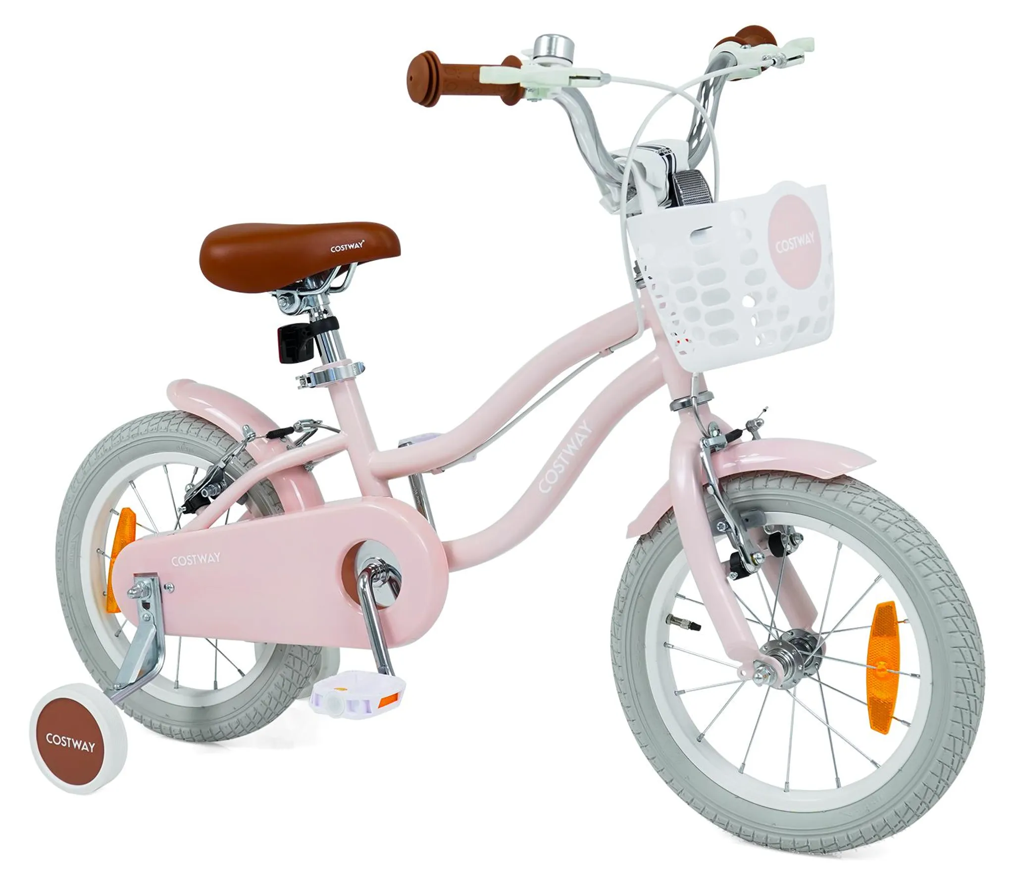 Vélo pour enfants de 12 pouces, réglable, avec panier, serpentins, rouge rose | Gallery Canada Vélo pour enfants de 12 pouces, réglable, avec panier, serpentins, rouge rose | Gallery Canada