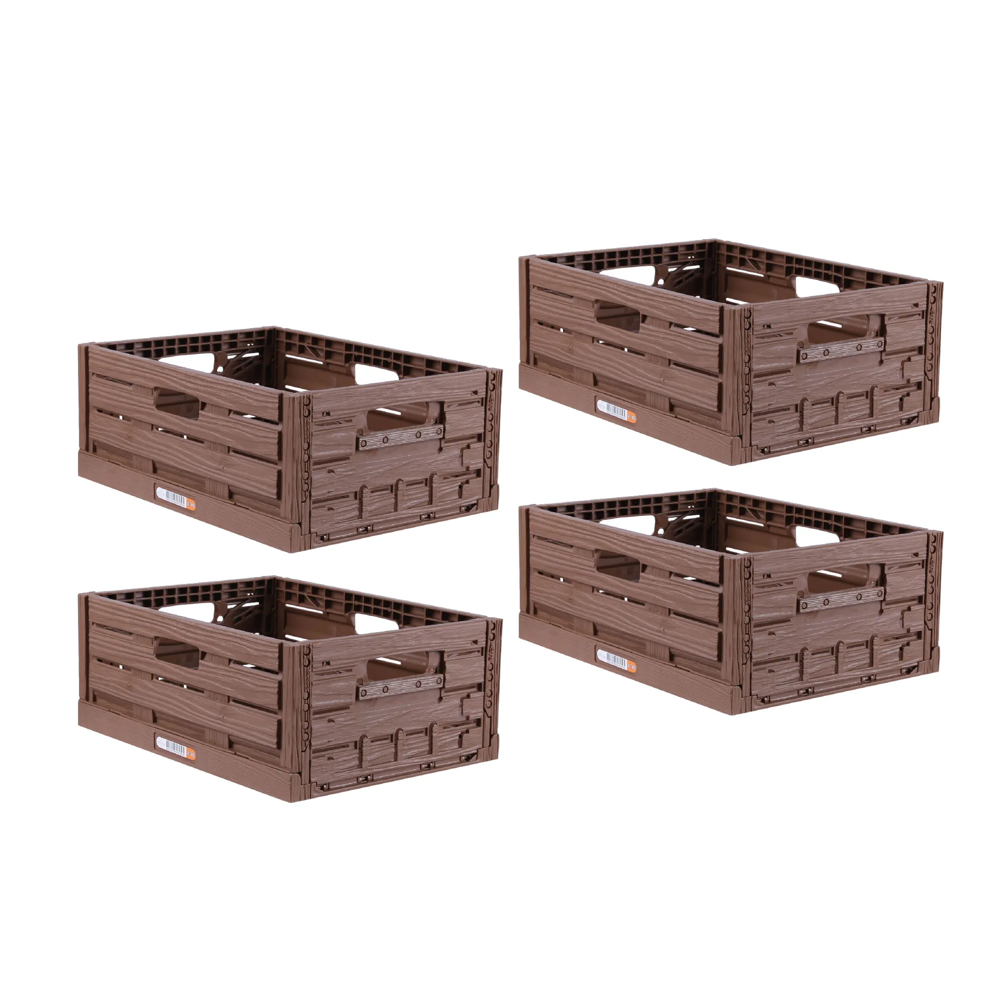 Stabile Faltbox 4er Pack Holzdesign 40 x 30