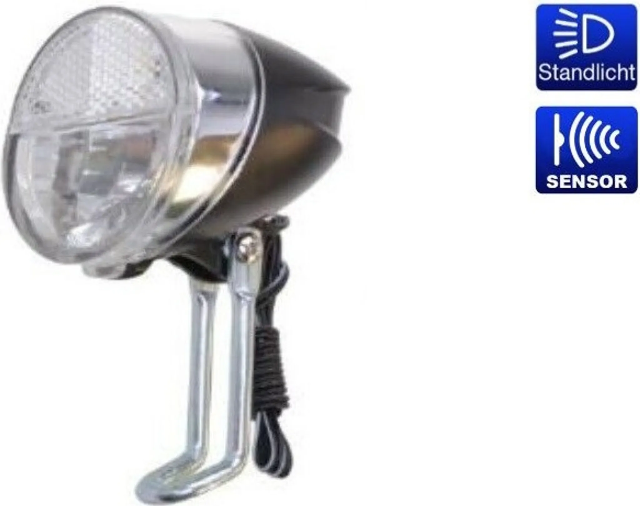 Phare Avant AXA Pico 30 Pour Dynamo Moyeu – 30 Lux Avec Interrupteur Et Support Acier